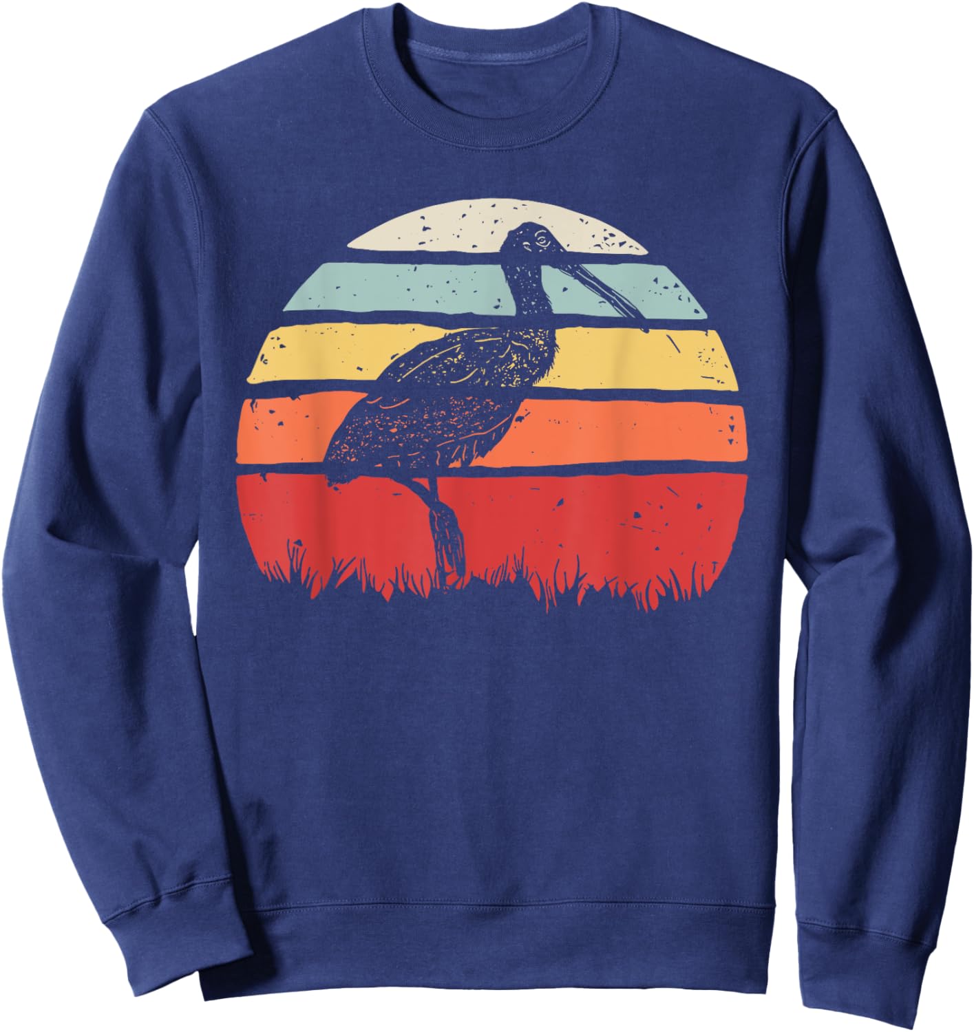Vintage Retro Roseate Spoonbill Sweatshirt - Sweatshirt | Navy