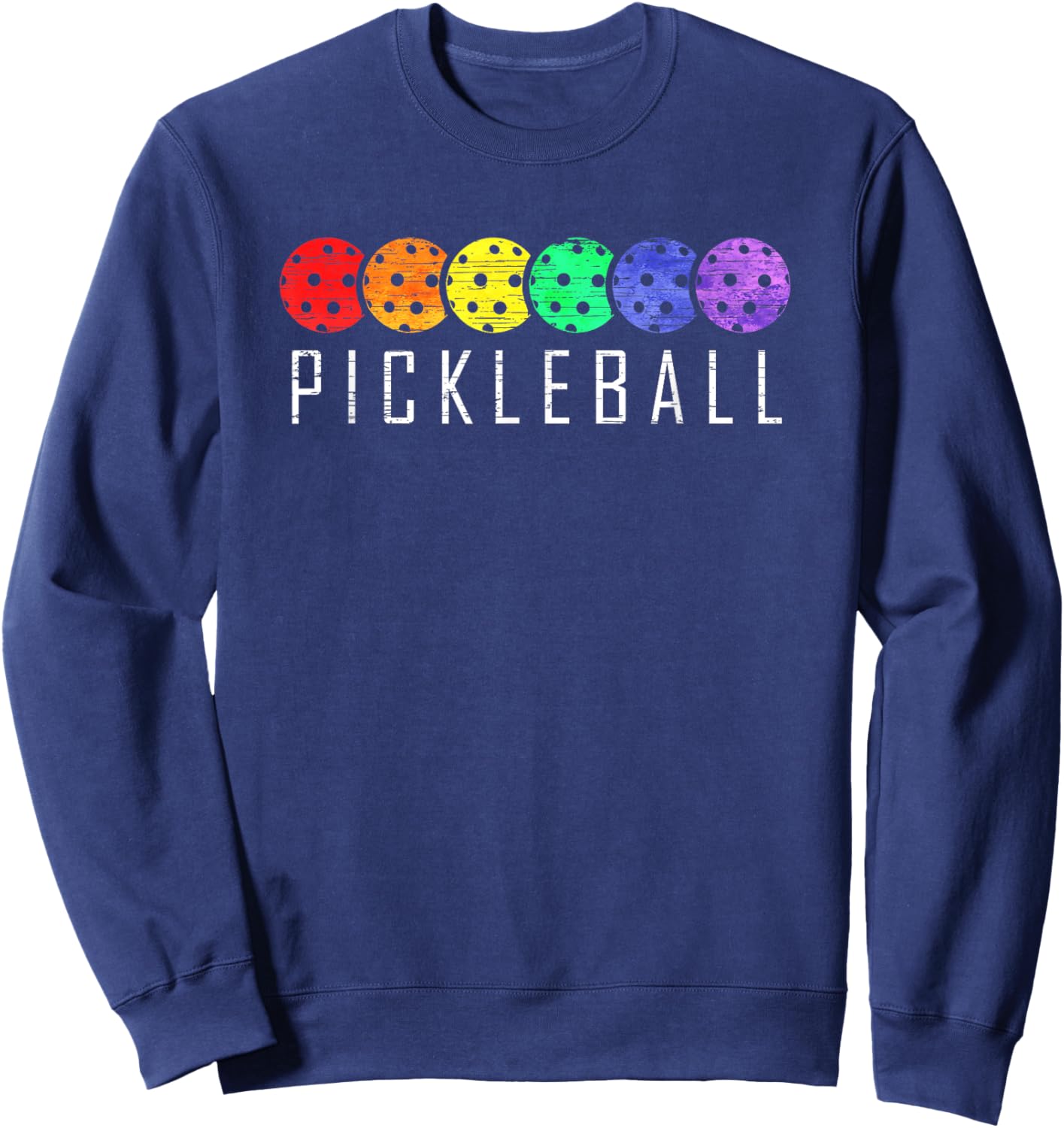Pickleball Funny Paddle Sports Player Retro Vintage Gift Sweatshirt - Sweatshirt | Navy