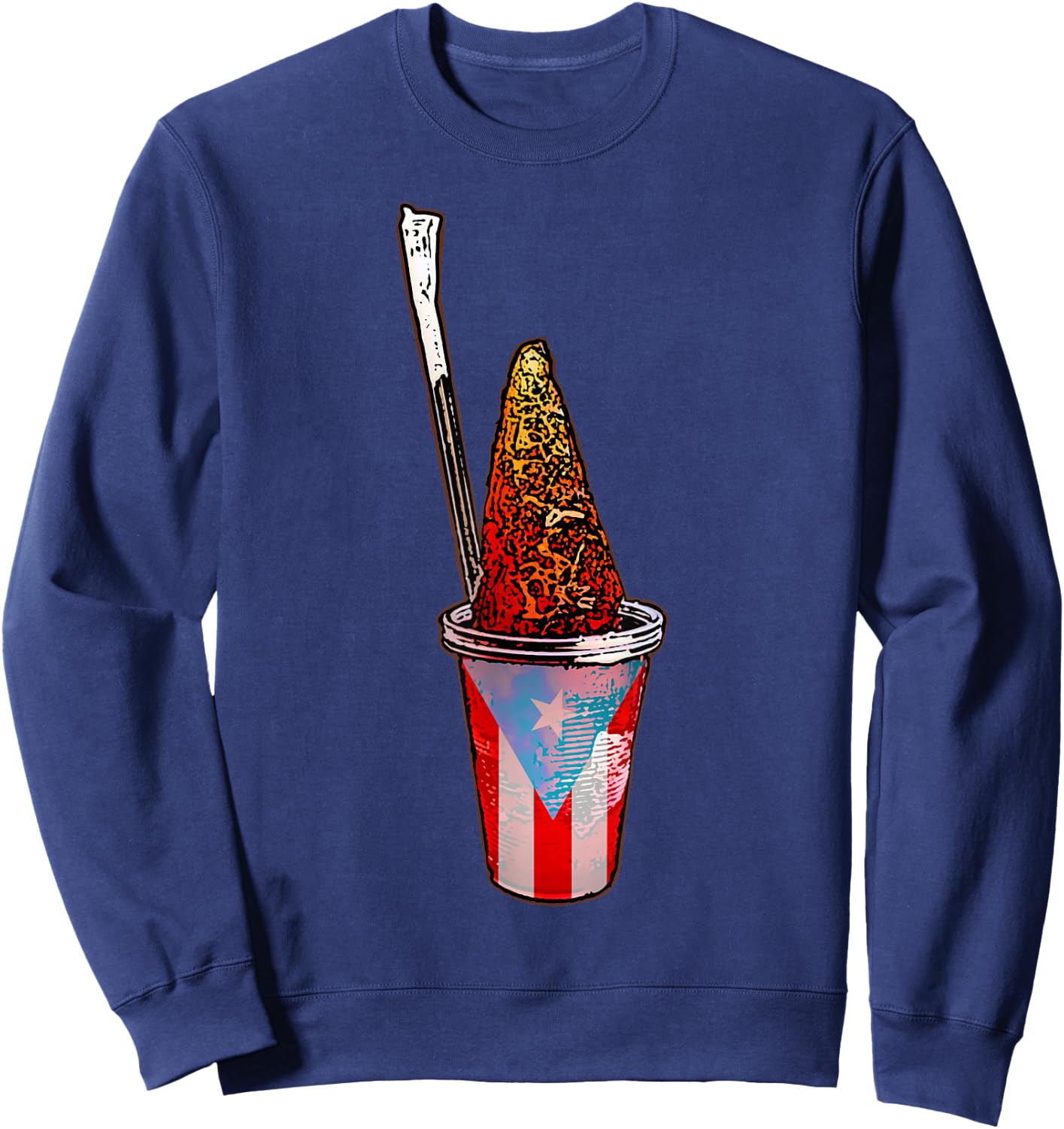 Puerto Rico Piraguas Boricua Culture, PR Flag Gift Sweatshirt - Sweatshirt | Navy