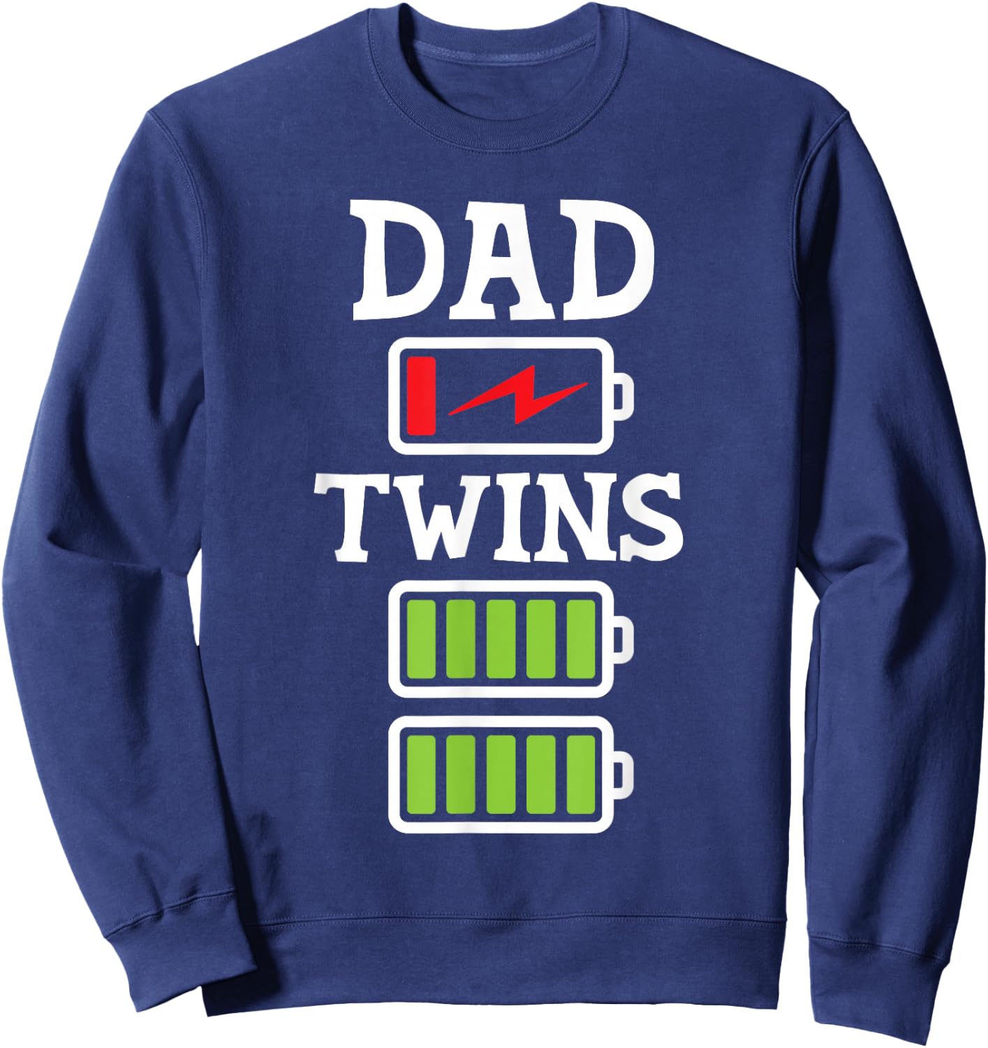 Dad Of Twins - Father Of Twins Twin Dad Sweatshirt - Sweatshirt | Navy