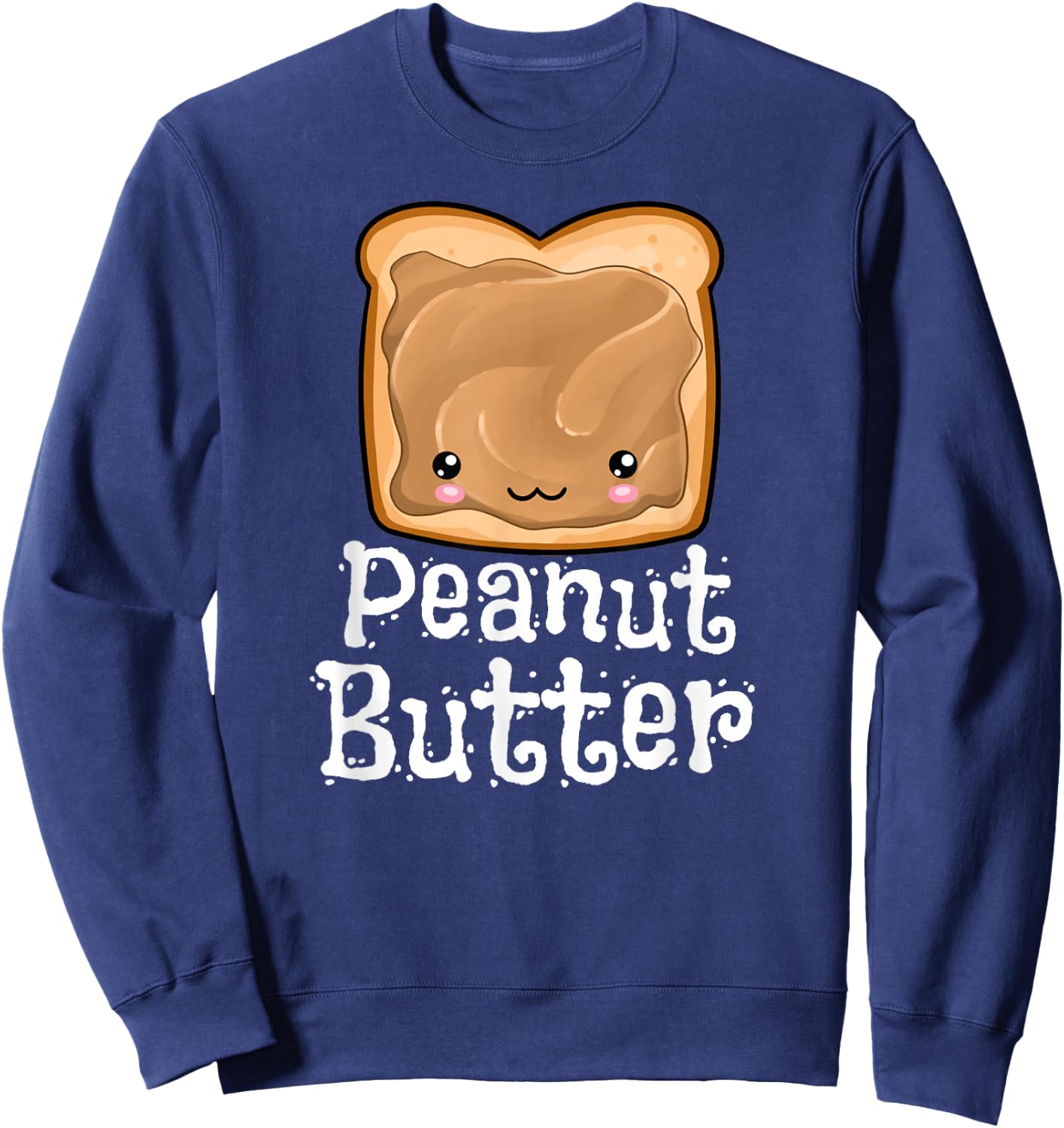 Kawaii Peanut Butter Jelly PB&J Halloween Matching Twins BFF Sweatshirt - Sweatshirt | Navy