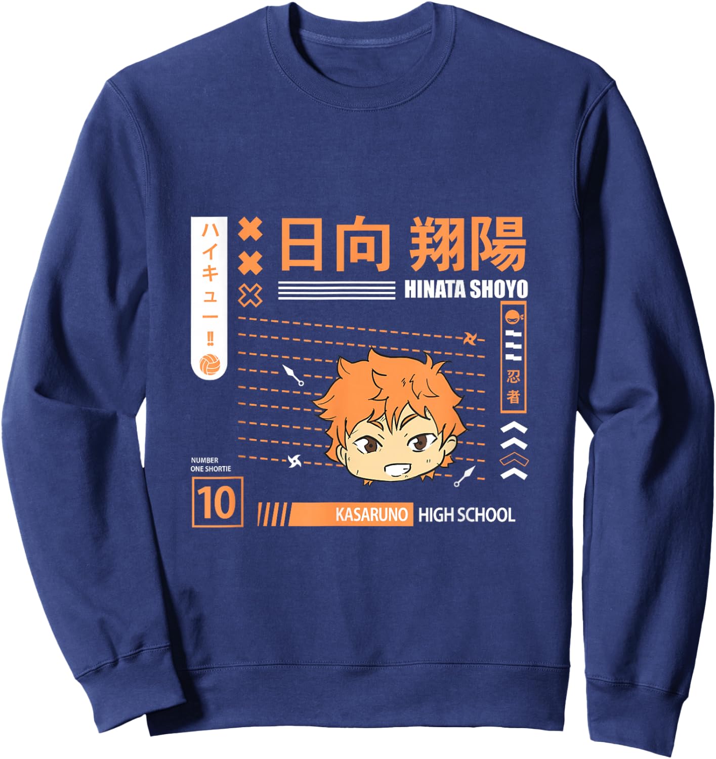 Anime High School Volleyball Sweatshirt - Sweatshirt | Navy