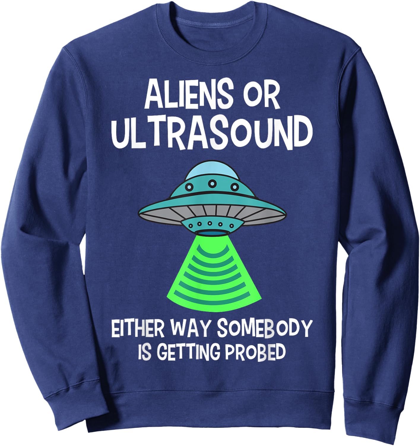 Ultrasound Tech Alien Apparel -Adults Black Small Classic Fit Short Sleeve Medical Ultrasound Themed Shirts Sweatshirt - Sweatshirt | Navy