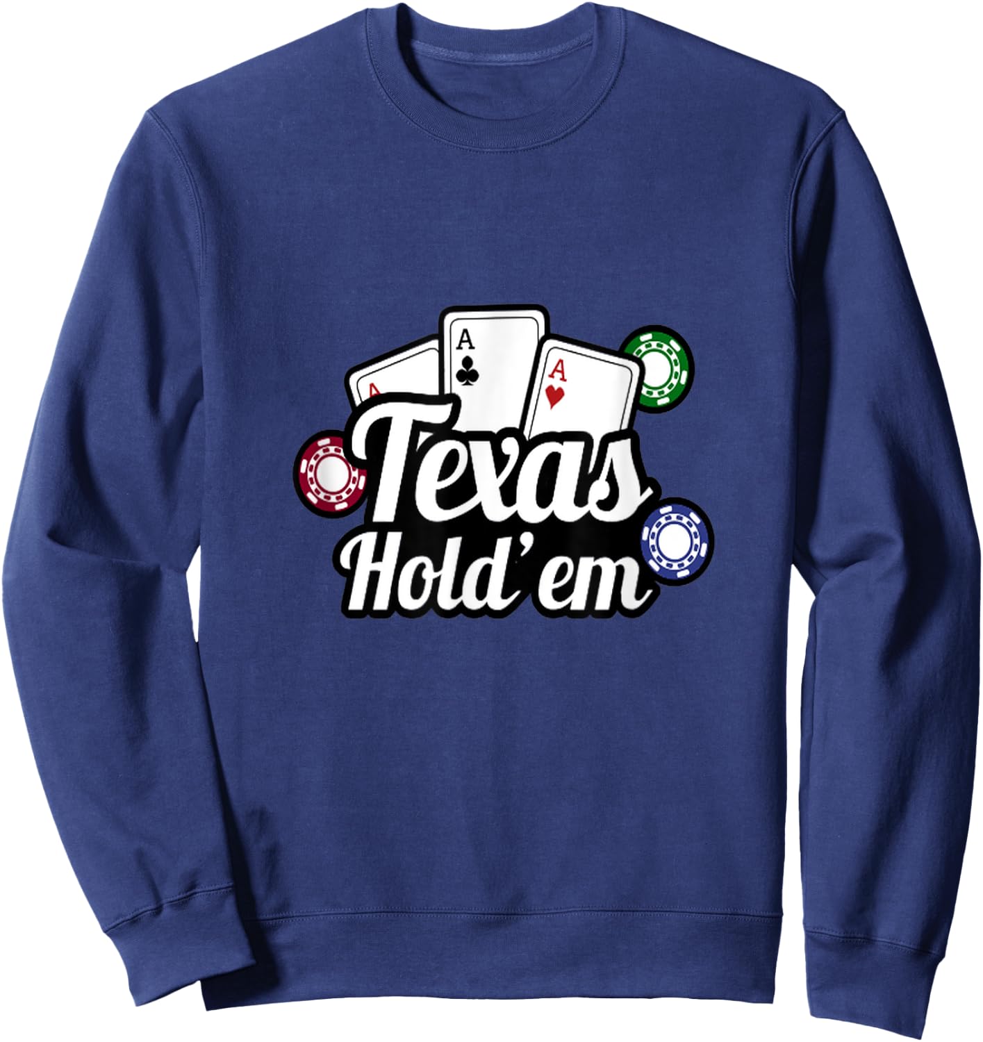 Texas hold'em poker Sweatshirt - Sweatshirt | Navy