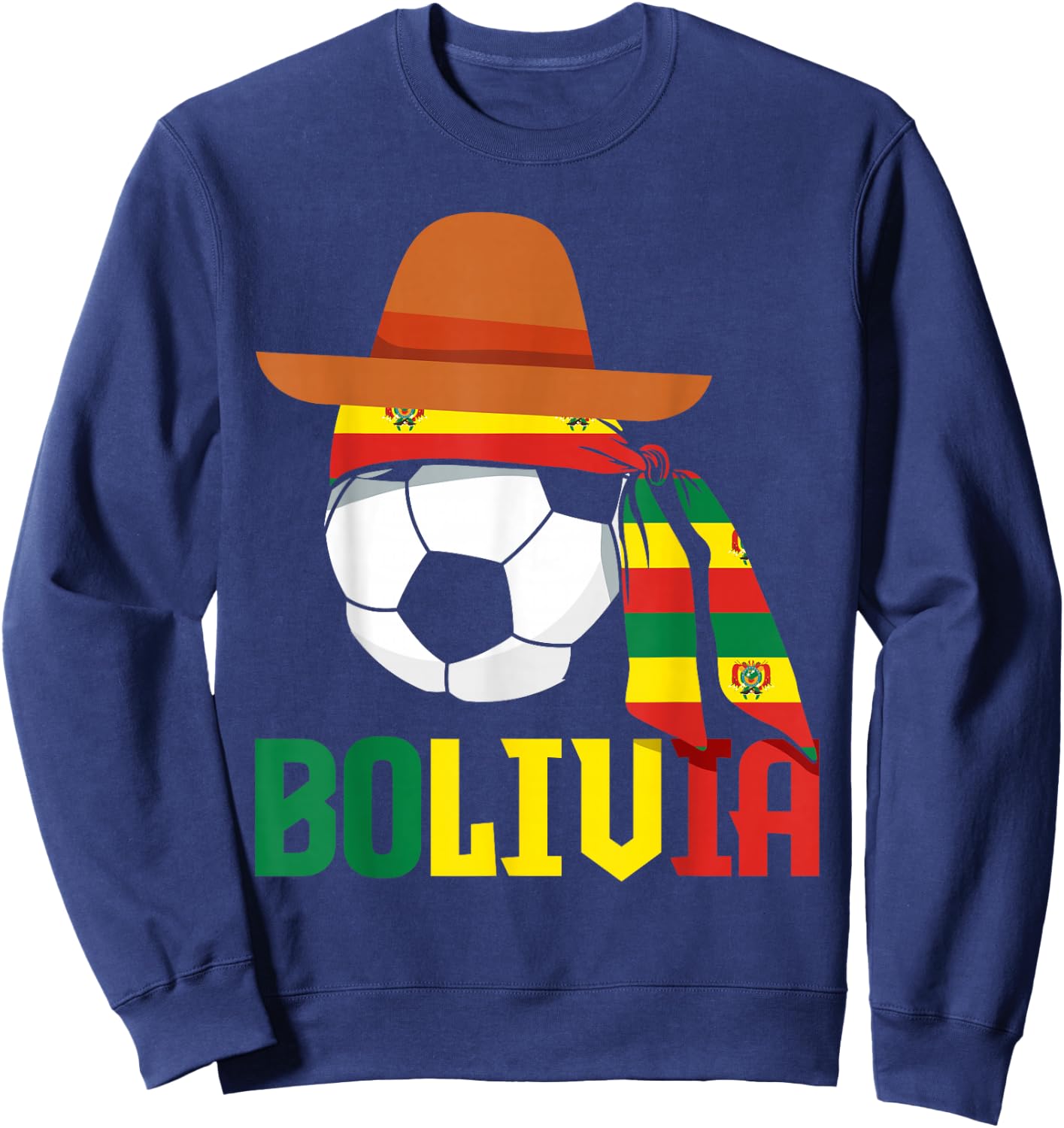 Bolivia Bolivian Soccer Sweatshirt - Sweatshirt | Navy