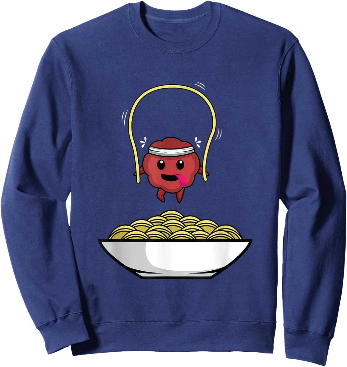 Spaghetti Meatballs Fitness Trainer Sweatshirt - Sweatshirt | Navy
