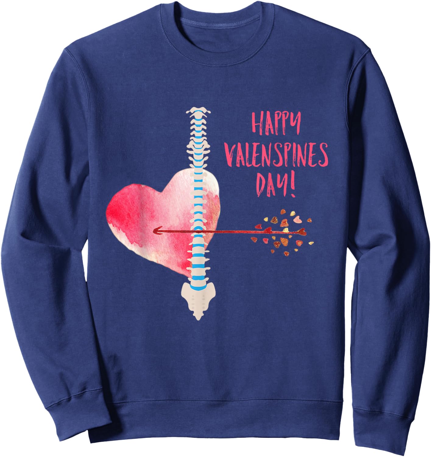 Chiropractic Valentines Day Sweatshirt - Sweatshirt | Navy