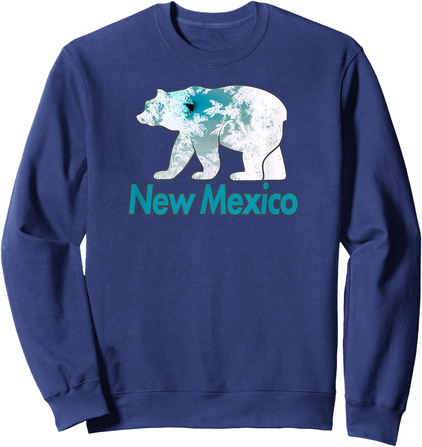 New Mexico State Retro Vintage Outdoors & NM Mountains Sweatshirt - Sweatshirt | Navy