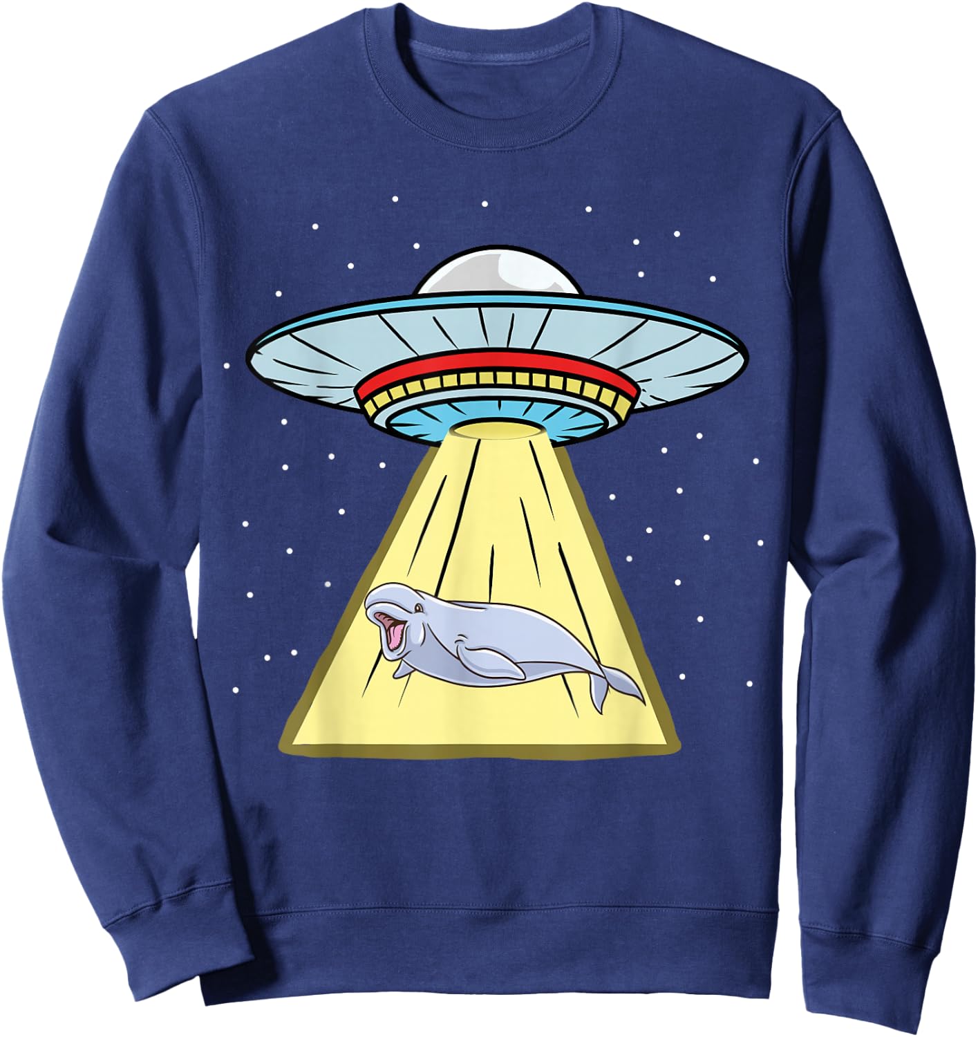 Ufo Abduction Beluga Whale Sweatshirt - Sweatshirt | Navy
