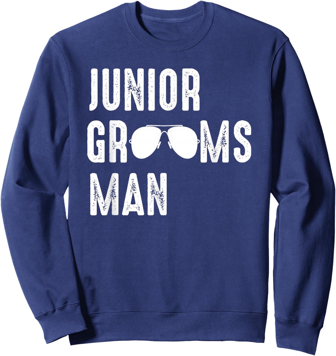 Junior Groomsman Cool Shades Funny Wedding Gift Sweatshirt - Sweatshirt | Navy