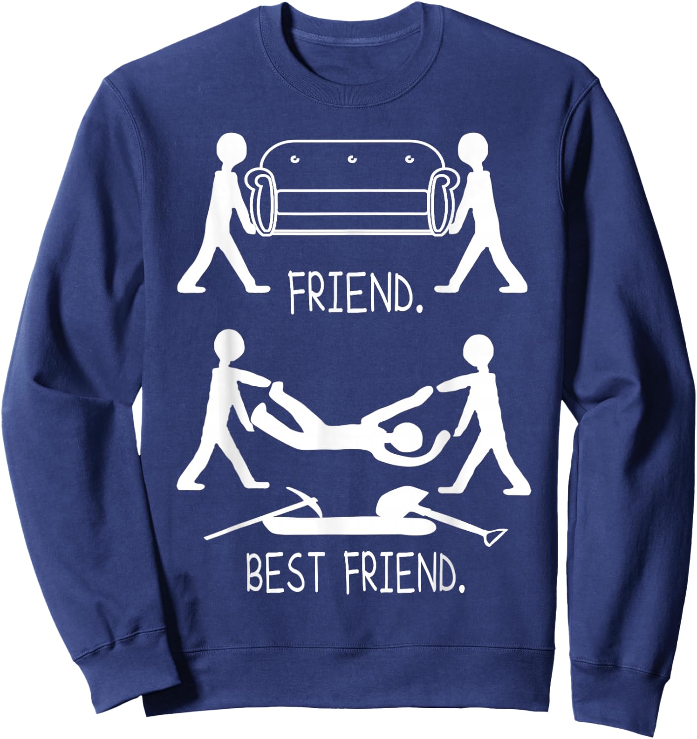 Cool Friend vs Bestie and besties Day Cool Besties Sweatshirt - Sweatshirt | Navy