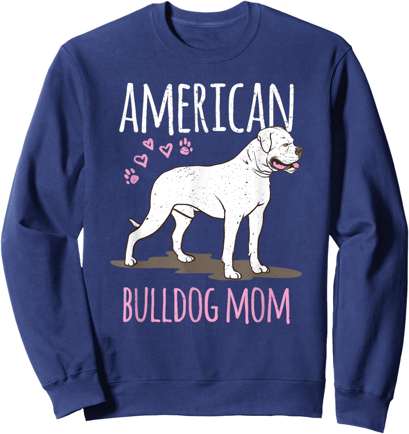 Dog breed American Bulldog Mama Bulldog Women Kids Sweatshirt - Sweatshirt | Navy
