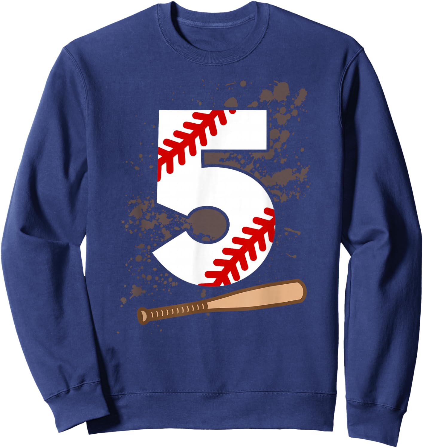 5th Birthday Baseball 5 Years Old Baseball Player Sweatshirt - Sweatshirt | Navy
