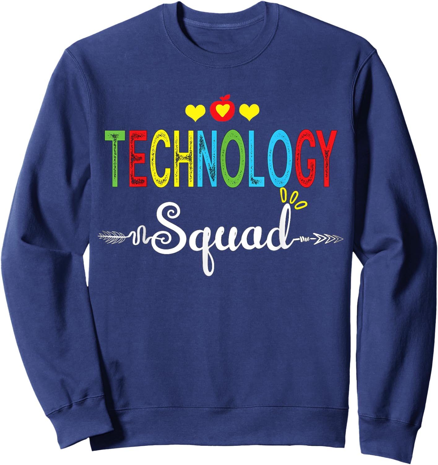 Technology Squad Computer Teacher Students Back School Shirt Women Girls Kids Sweatshirt - Sweatshirt | Navy