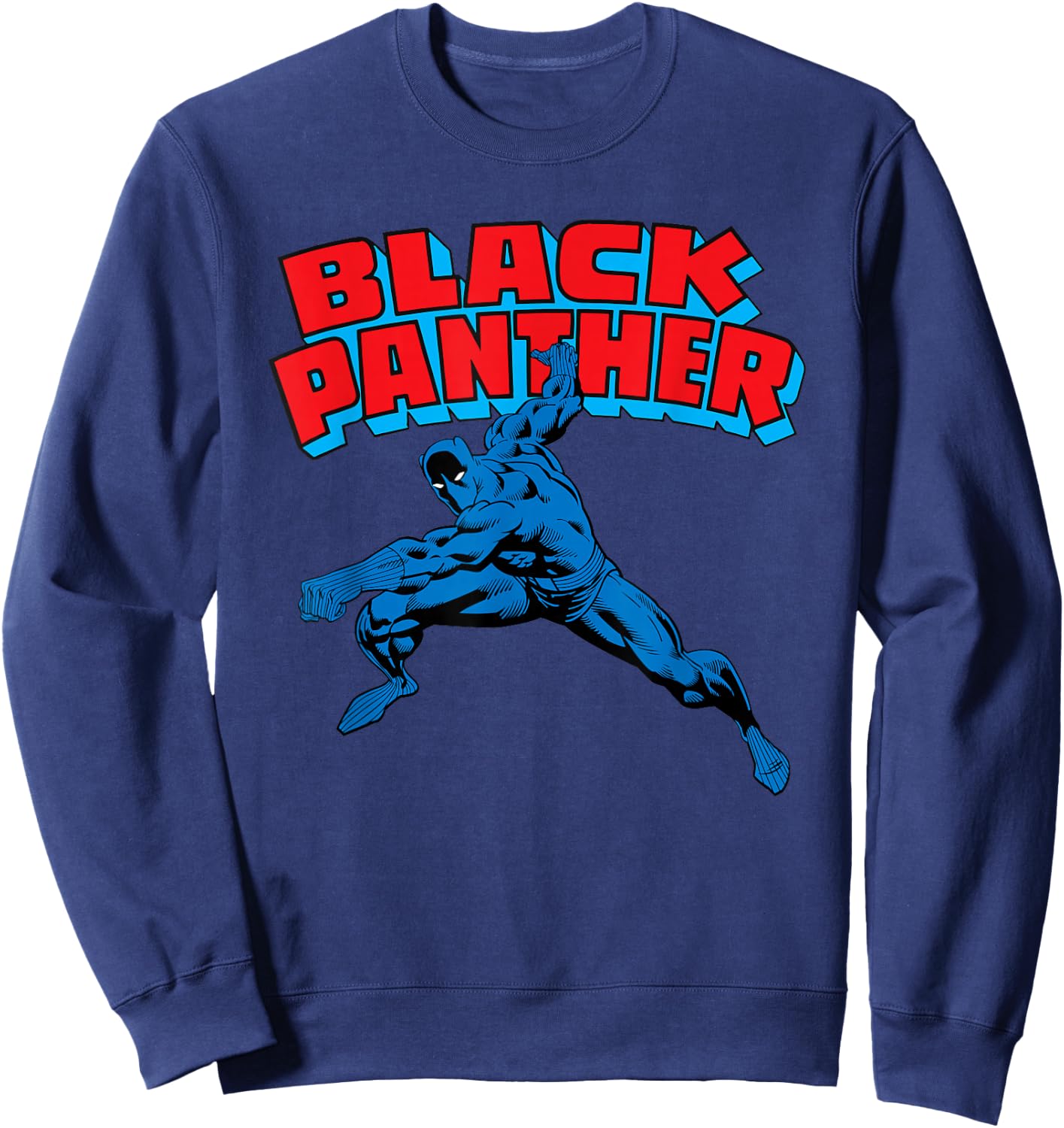 Marvel Black Panther Retro Comic Book Small Sweatshirt - Sweatshirt | Navy