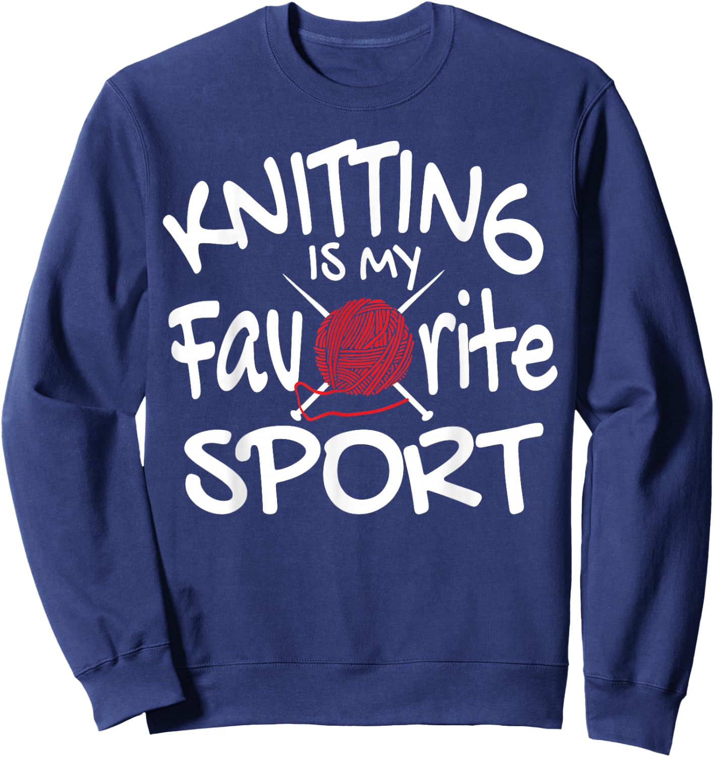 Knitting Sport Queen - Knitters Yarn Sweatshirt - Sweatshirt | Navy