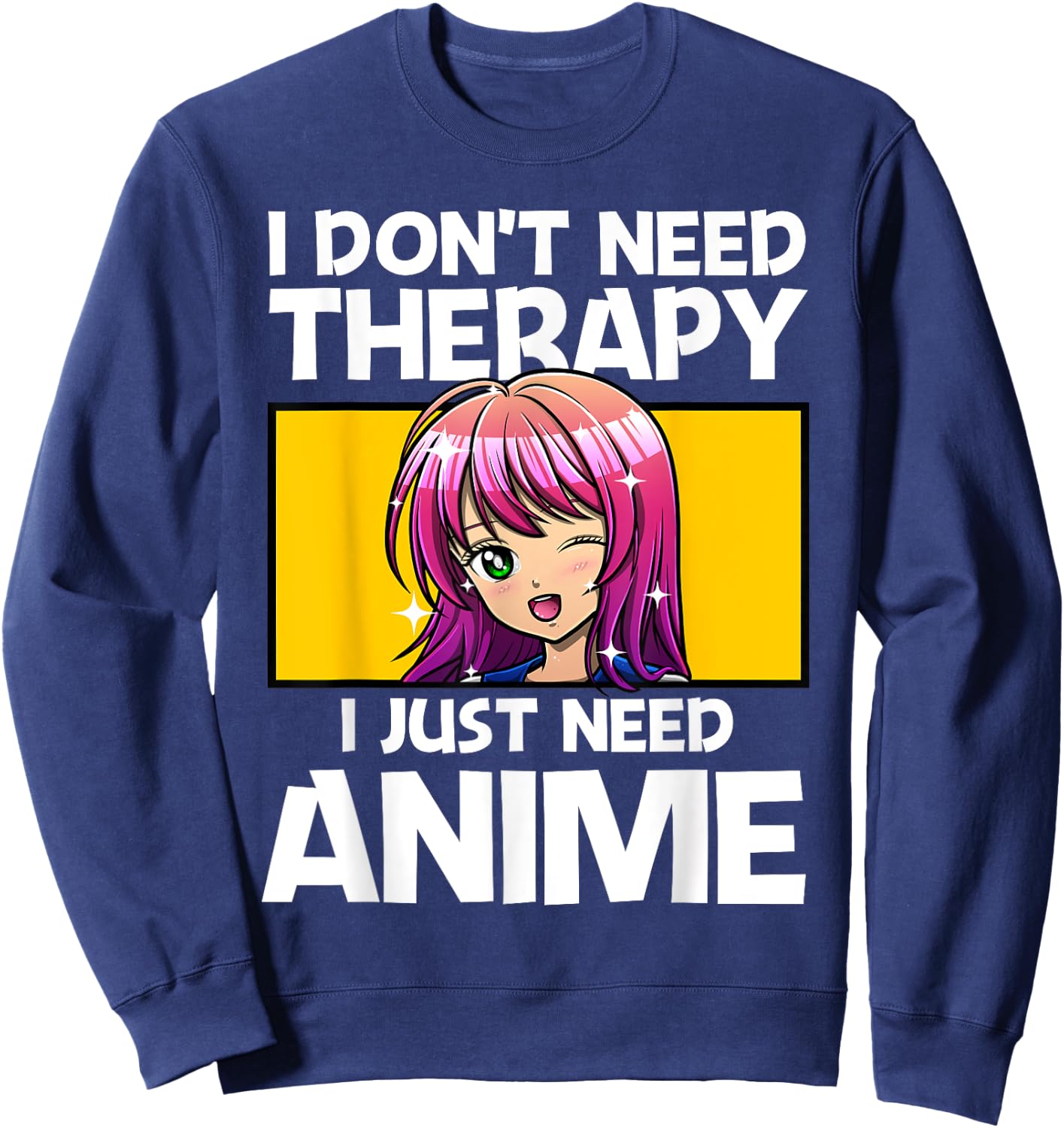 Anime Art Teen Girls Men Anime Merch Anime Lovers Sweatshirt - Sweatshirt | Navy