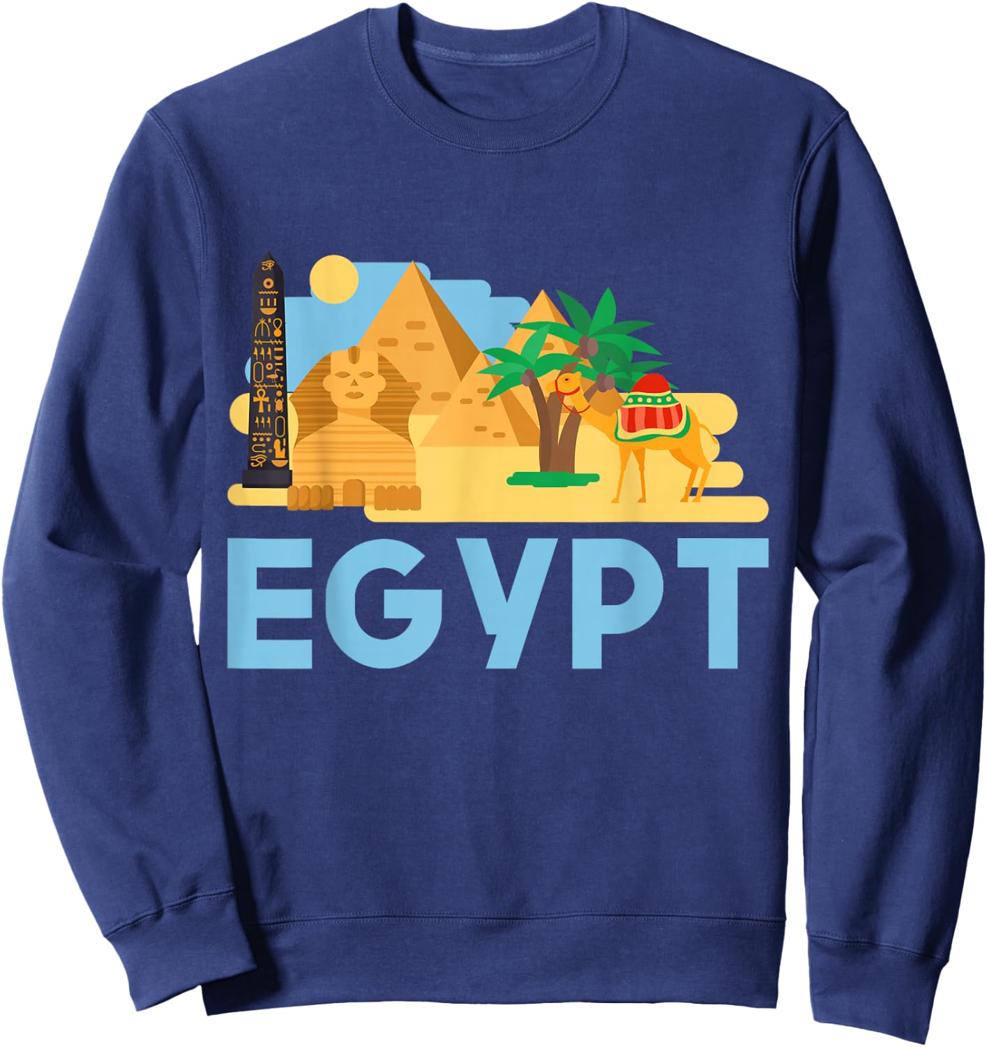 Pharaoh Gifts Egyptian Culture Pyramid Egypt Sweatshirt - Sweatshirt | Navy