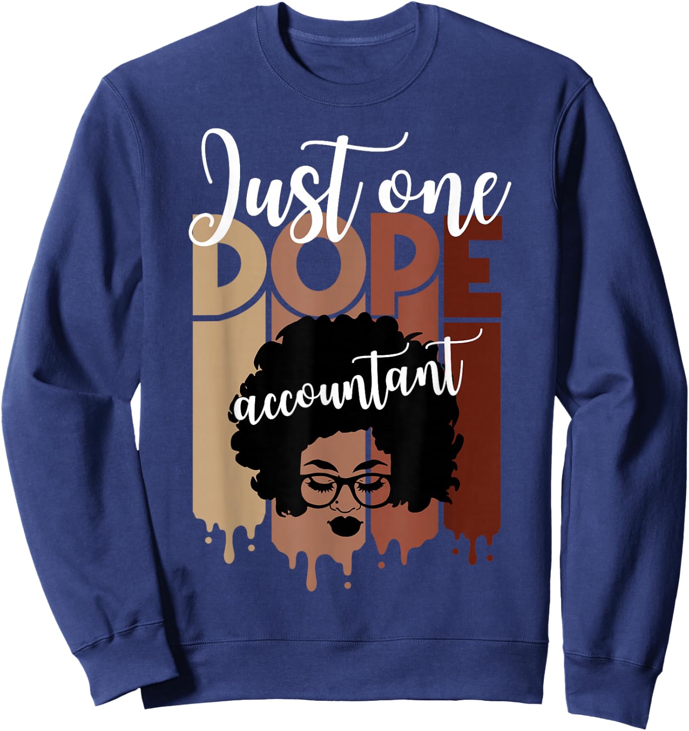 Just One Dope Black accountant Finance Sweatshirt - Sweatshirt | Navy