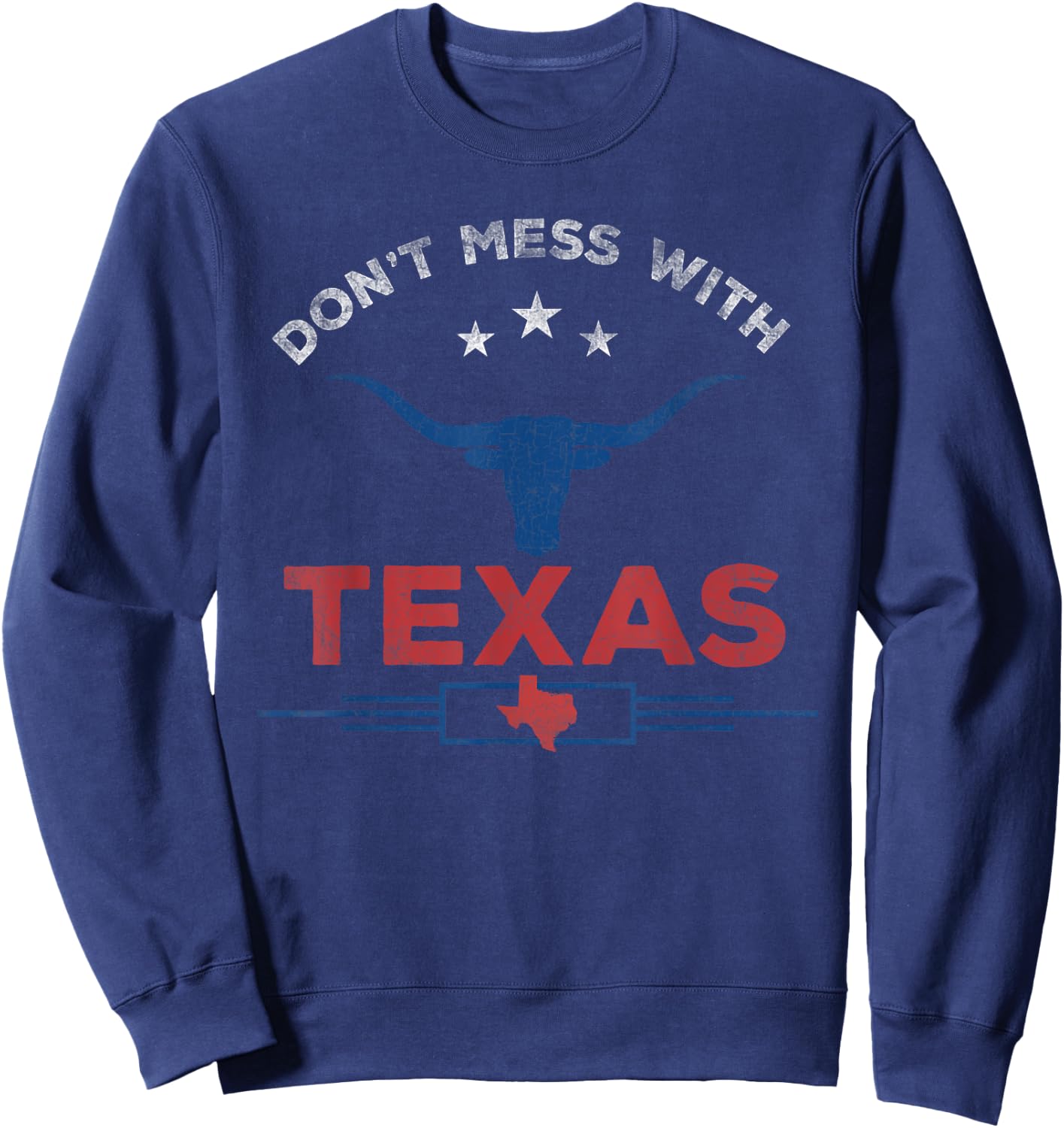 Don't get stuck with Vintage Texas Longhorn Funny Vintage Sweatshirt - Sweatshirt | Navy