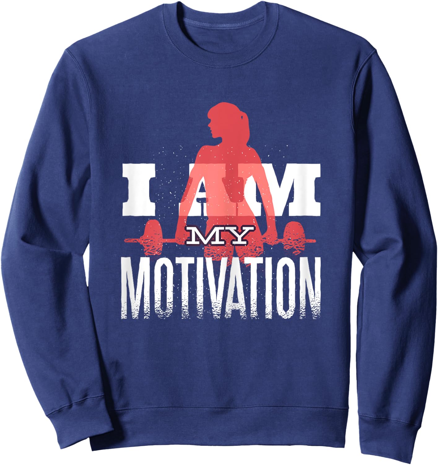 I Am My Fitness Motivation Gym Workout Affirmation Sweatshirt - Sweatshirt | Navy