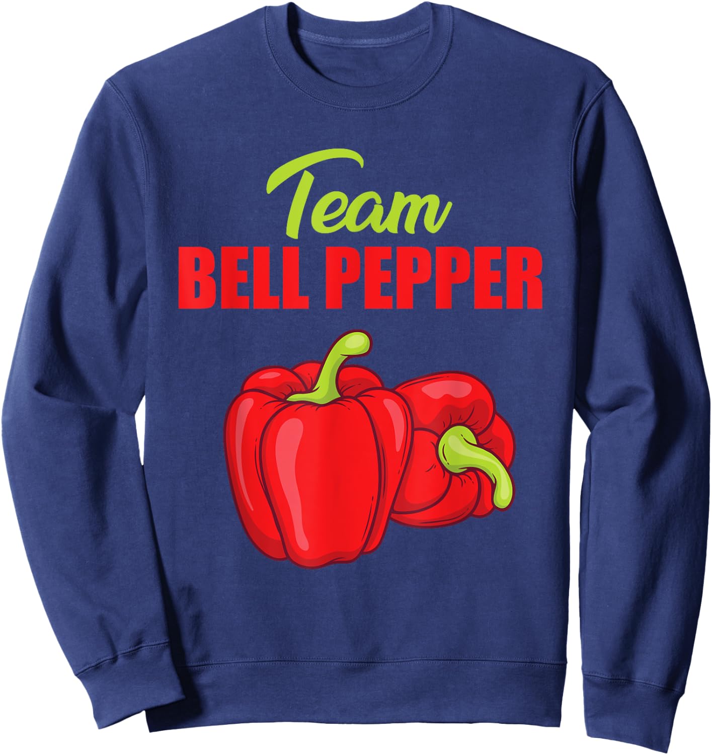 Team Bell Pepper Design Vegan Food Paprika Gardening Sweatshirt - Sweatshirt | Navy