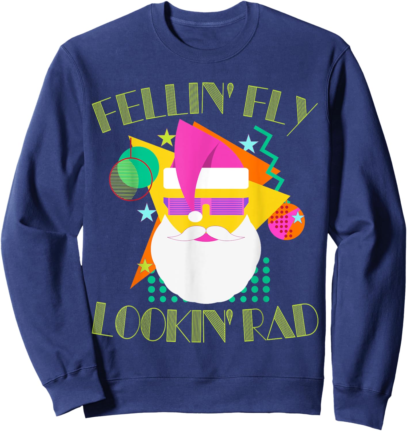 Rad 80s Christmas Vintage Eighties An 80s Costume Sweatshirt - Sweatshirt | Navy