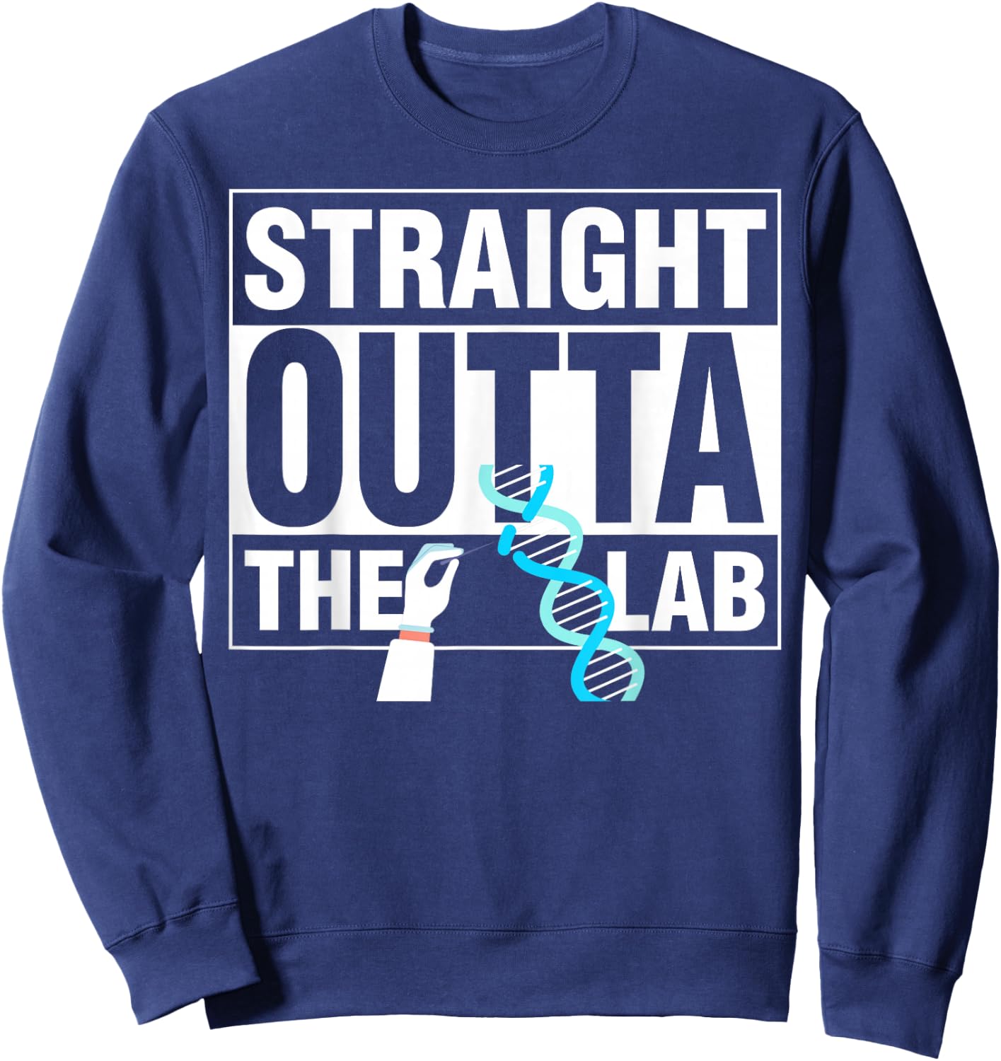 Crispr Straight Outta The Lab Sweatshirt - Sweatshirt | Navy