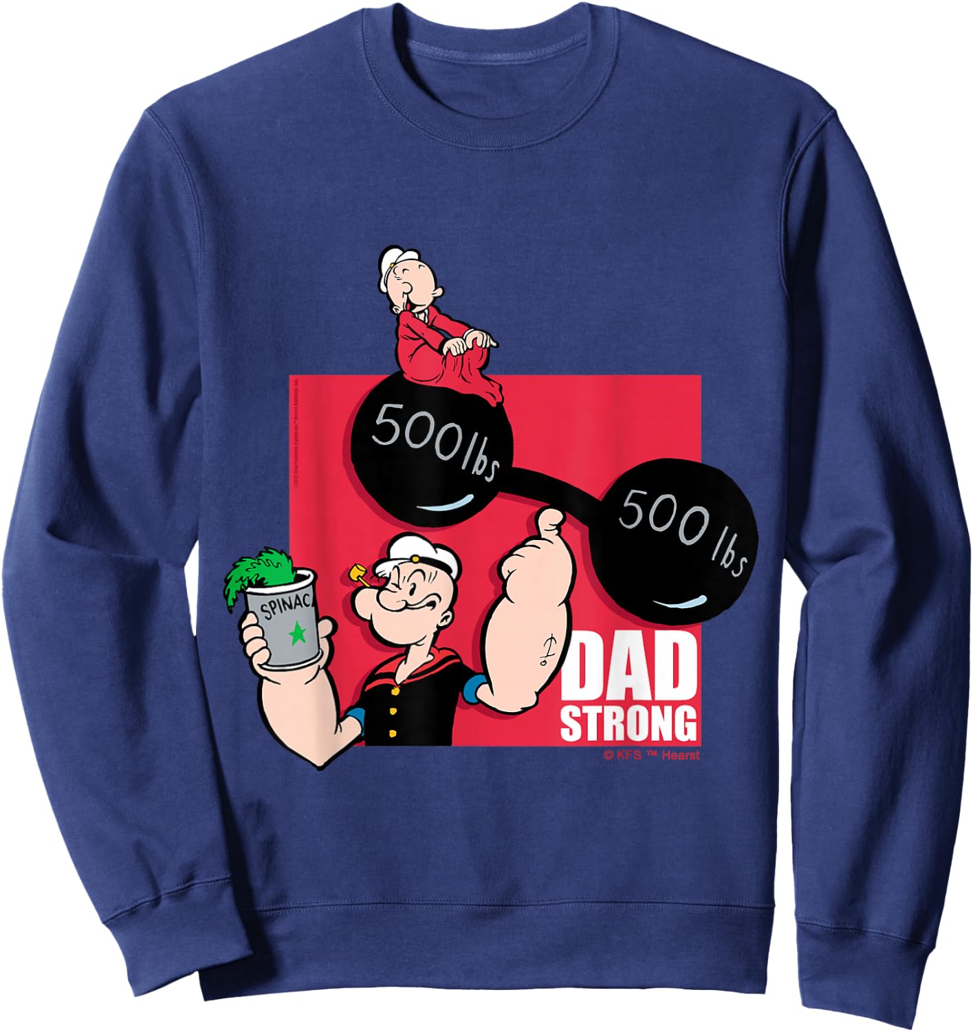 Popeye Dad Strong for Dad Sweatshirt - Sweatshirt | Navy