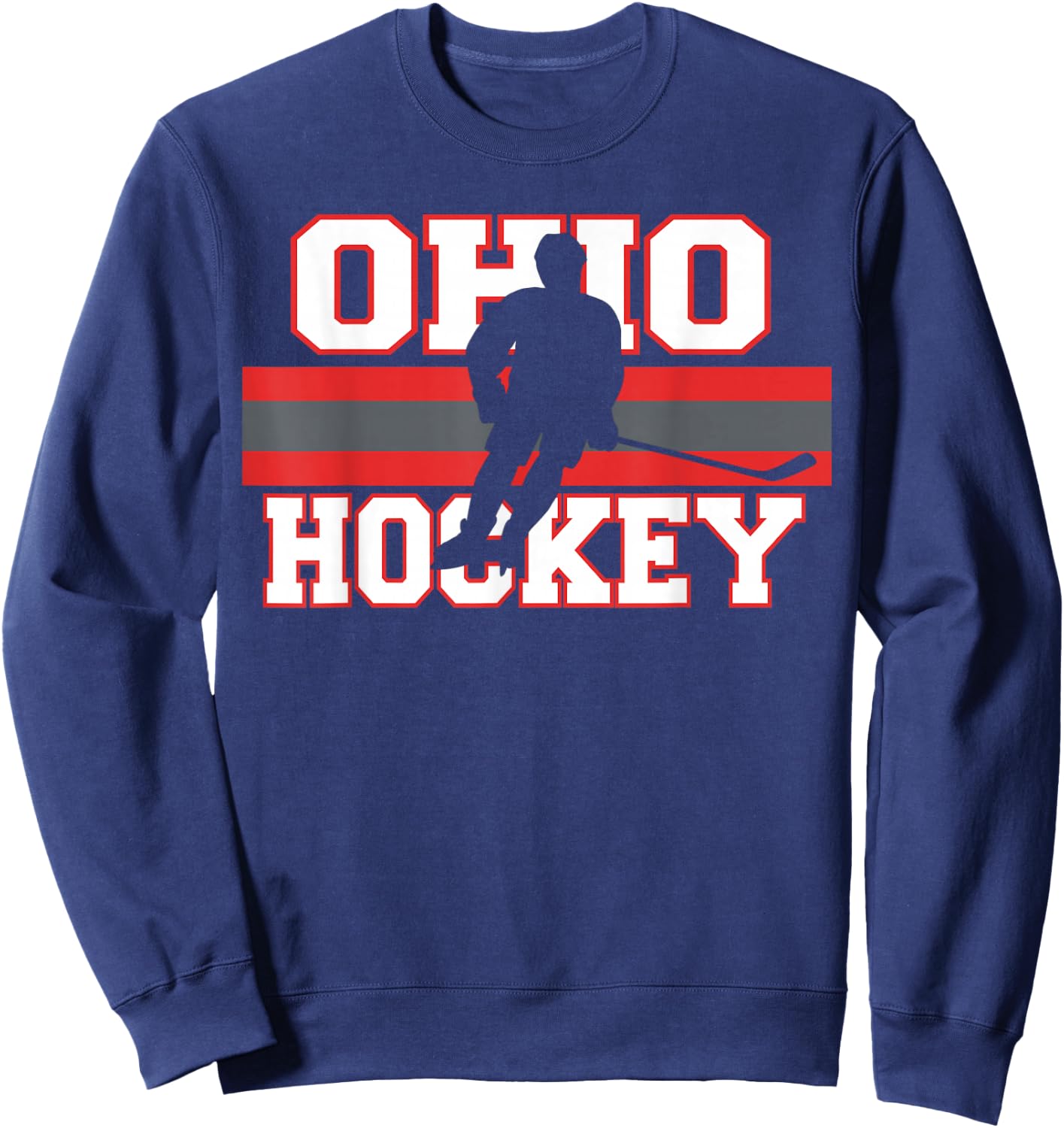 State of Ohio Ice Hockey Player Gear Sports Coach Team Gift Sweatshirt - Sweatshirt | Navy
