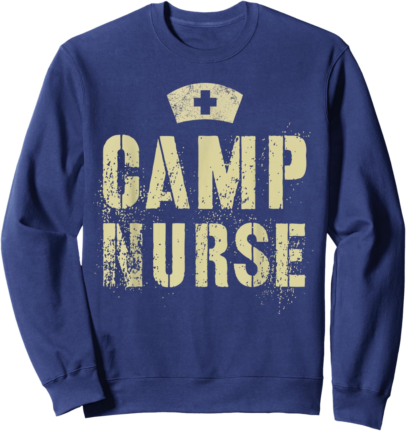 Vintage CAMP NURSE Nursing School RN NP Girls Camping Trip Sweatshirt - Sweatshirt | Navy