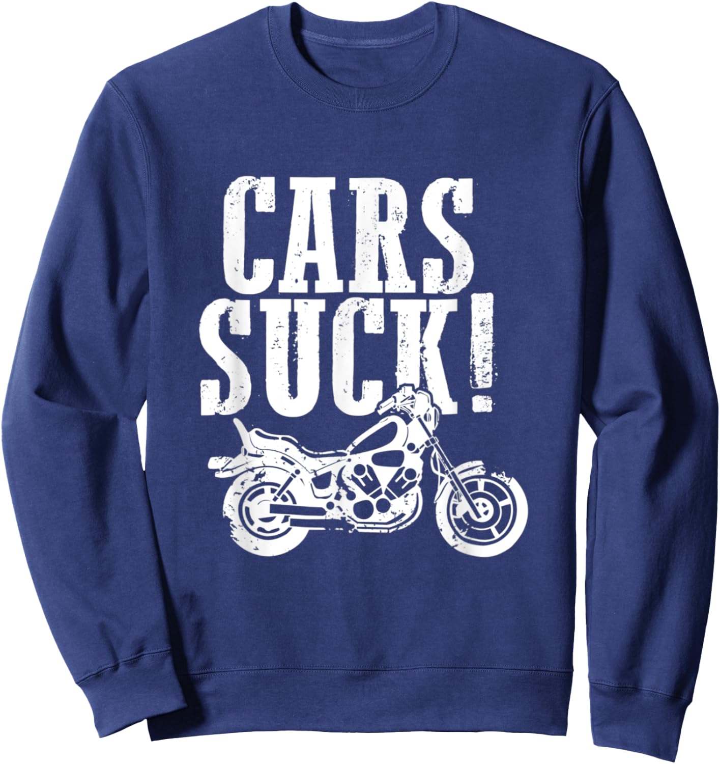 Cars Suck! Or Woman Biker Sweatshirt - Sweatshirt | Navy