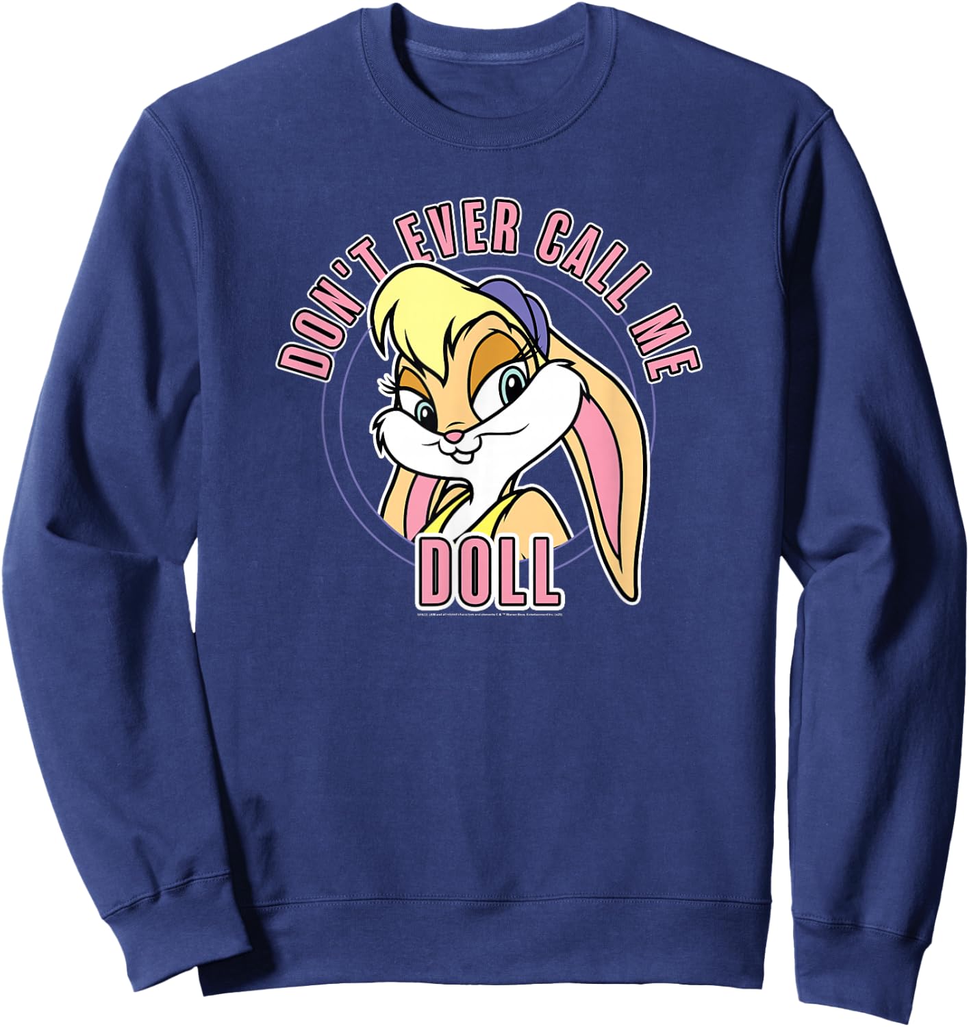 Space Jam Classic Lola Bunny Don't Ever Call Me Doll Sweatshirt - Sweatshirt | Navy