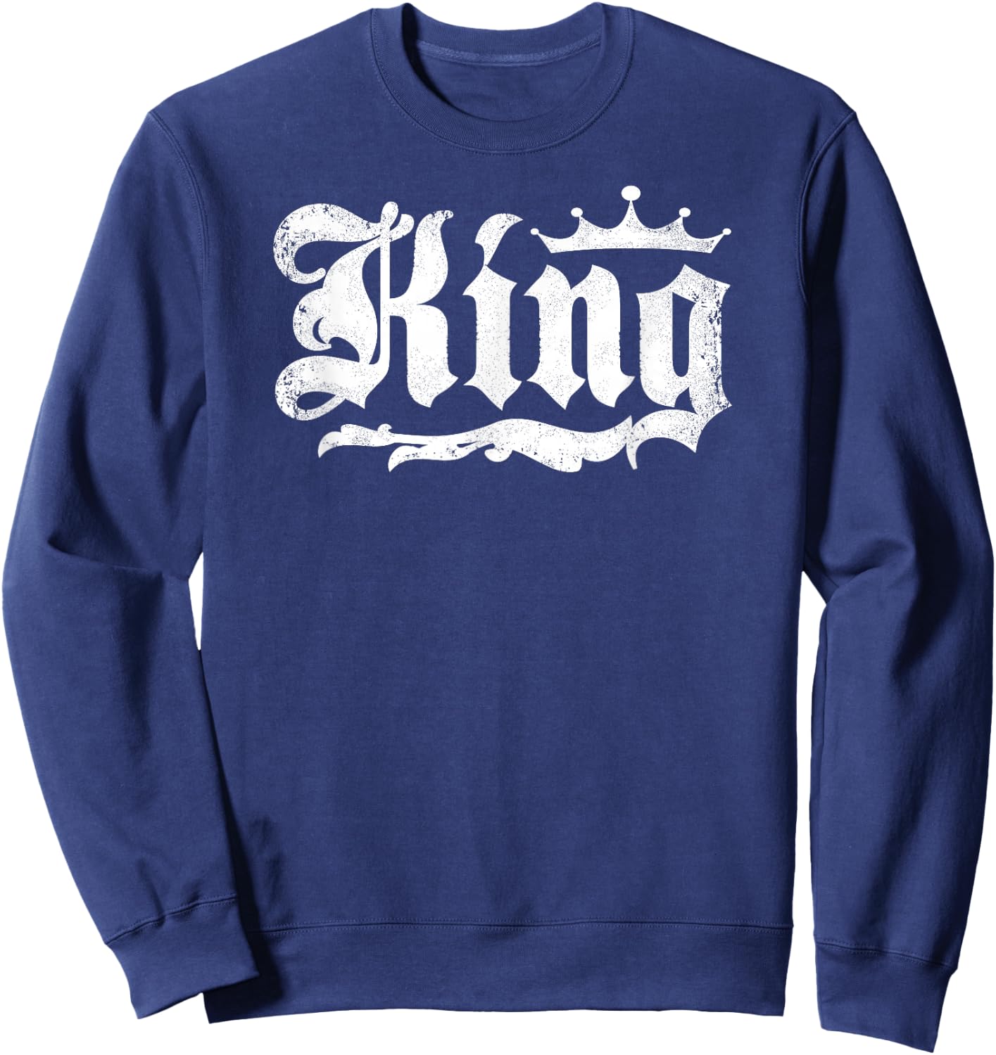 Drag King with Crown Gay Pride Sweatshirt - Sweatshirt | Navy