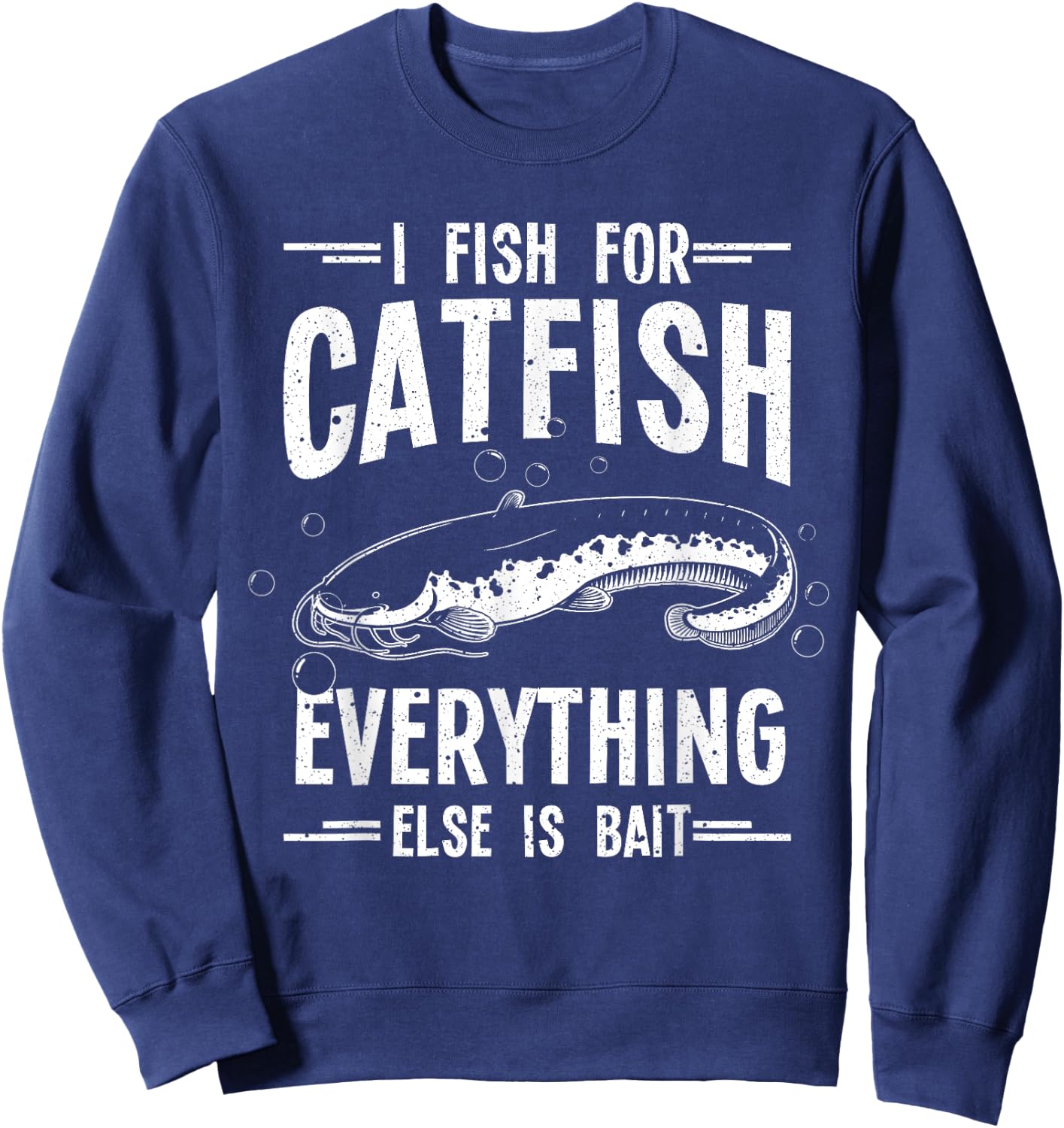 Funny Catfishing Design Women Catfish Fishing Hunter Sweatshirt - Sweatshirt | Navy
