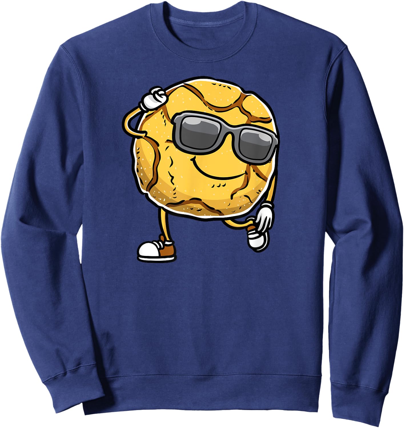 Dancing Ginger Snap Cookie With Sunglasses Sweatshirt - Sweatshirt | Navy