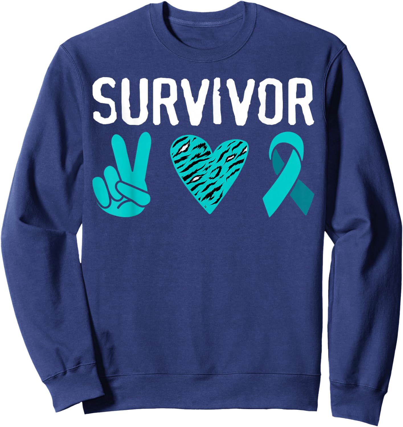 Survivor, Sexual Assault Awareness Sweatshirt - Sweatshirt | Navy
