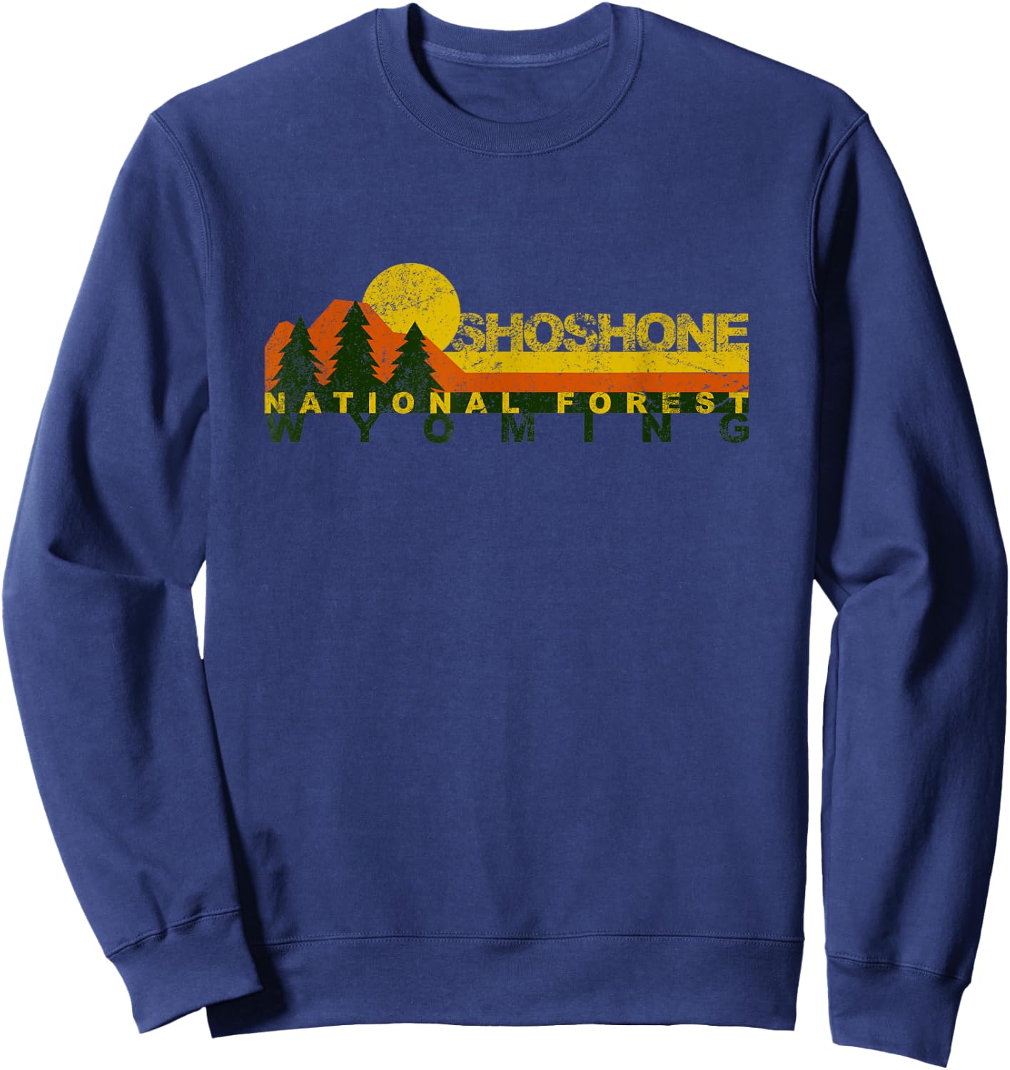 Shoshone National Forest Vintage Retro Sweatshirt - Sweatshirt | Navy
