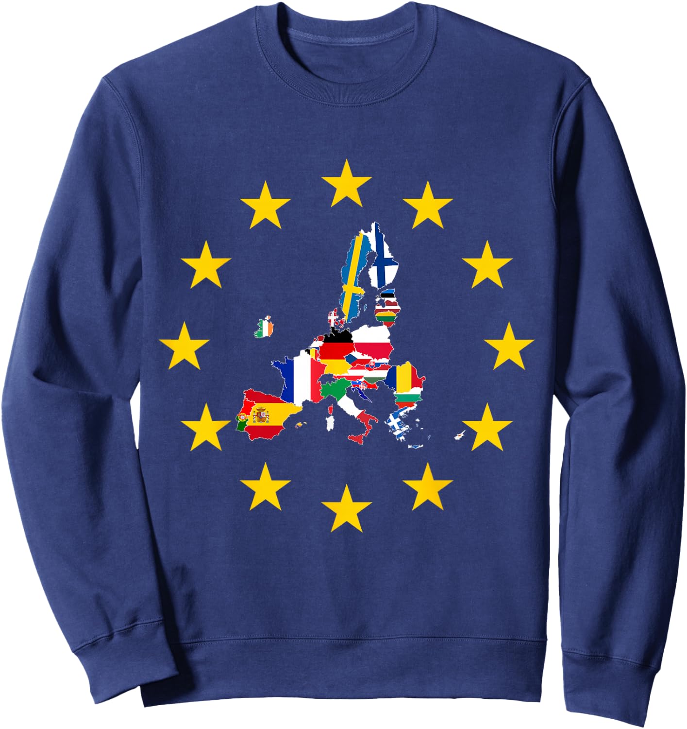 Europe Flag, Europe Countries, European Flag, European Union Sweatshirt - Sweatshirt | Navy