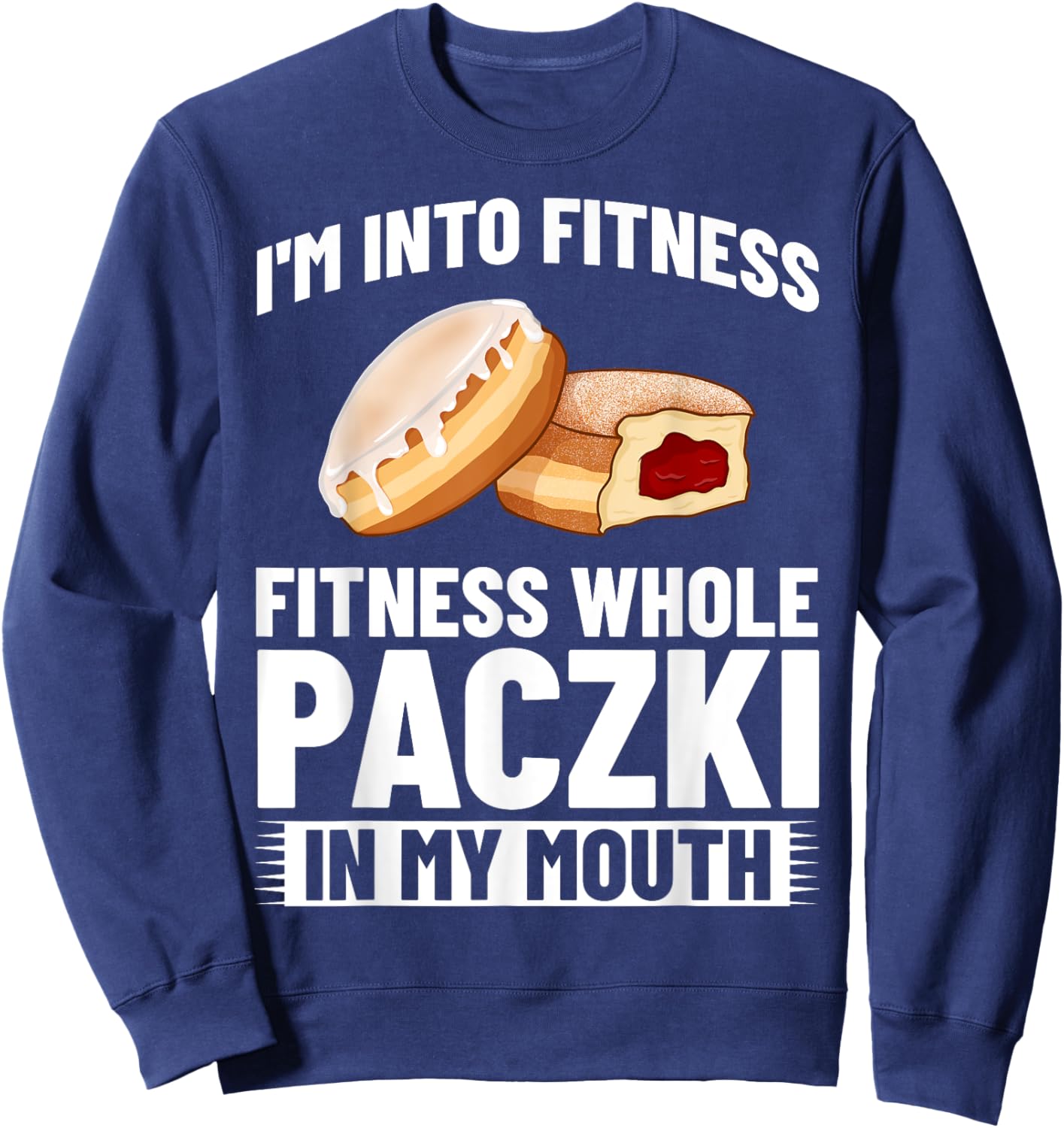 Paczki Polish Donut Poland Dessert Sweatshirt - Sweatshirt | Navy