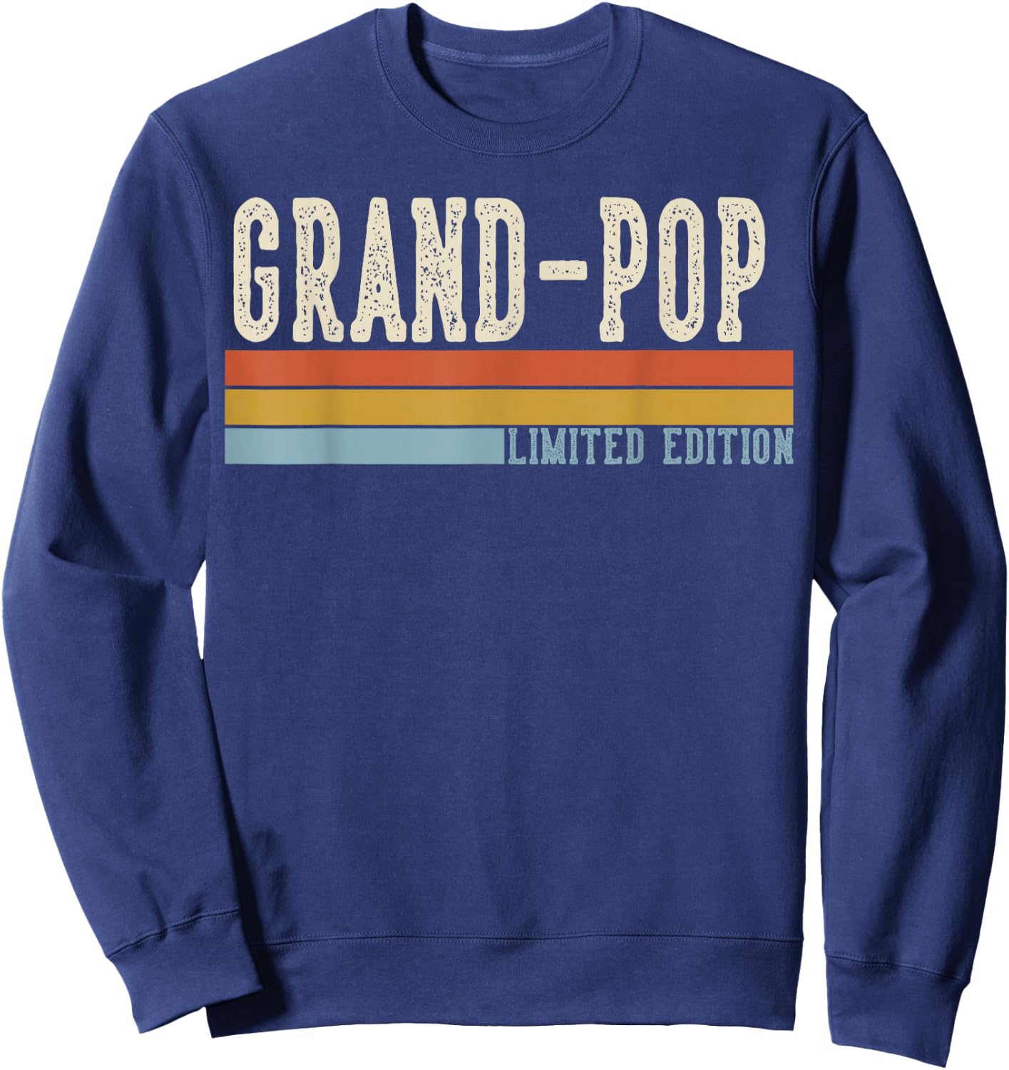 Grand-POP Vintage Grandpa Retro Fathers Day Sweatshirt - Sweatshirt | Navy