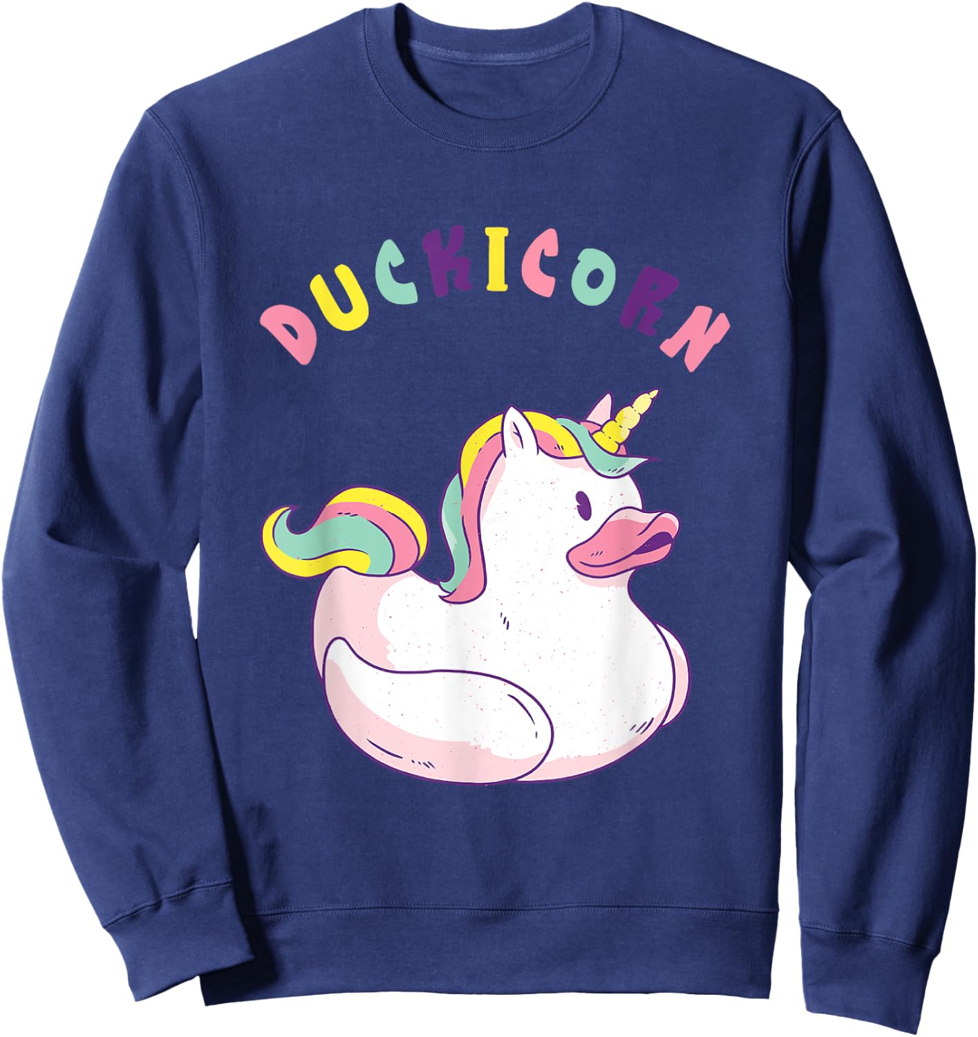 Rubber Duck Unicorn Cute Duckie Funny Rubber Duck Lover Sweatshirt - Sweatshirt | Navy