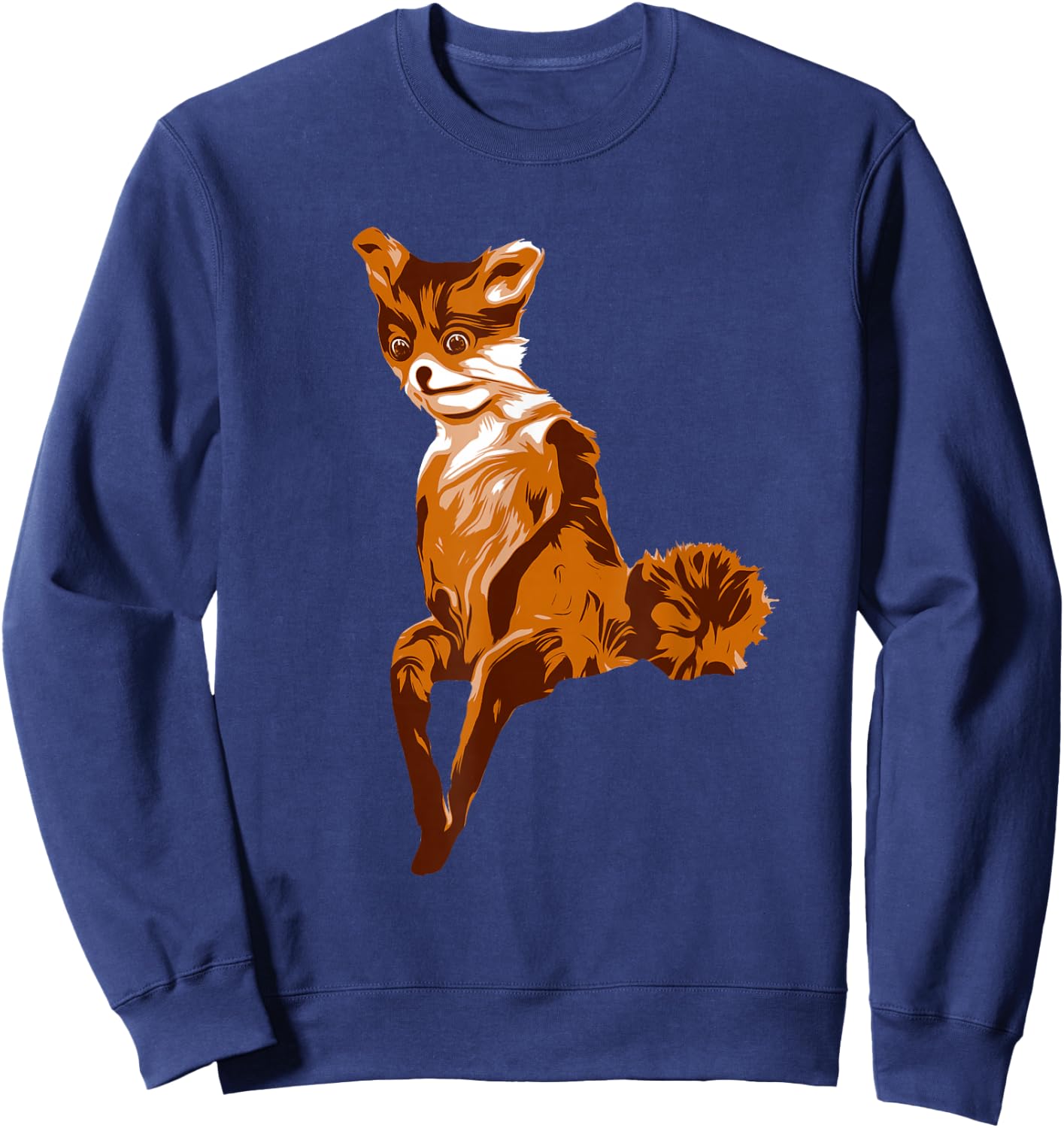 Stoned Fox - Funny Meme Sweatshirt - Sweatshirt | Navy