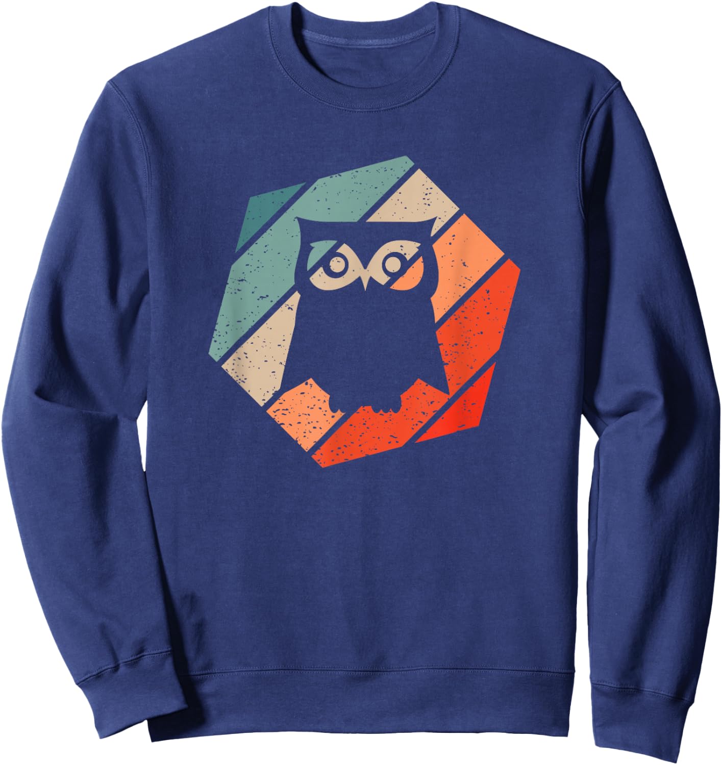 Owl Retro Style Vintage Sweatshirt - Sweatshirt | Navy
