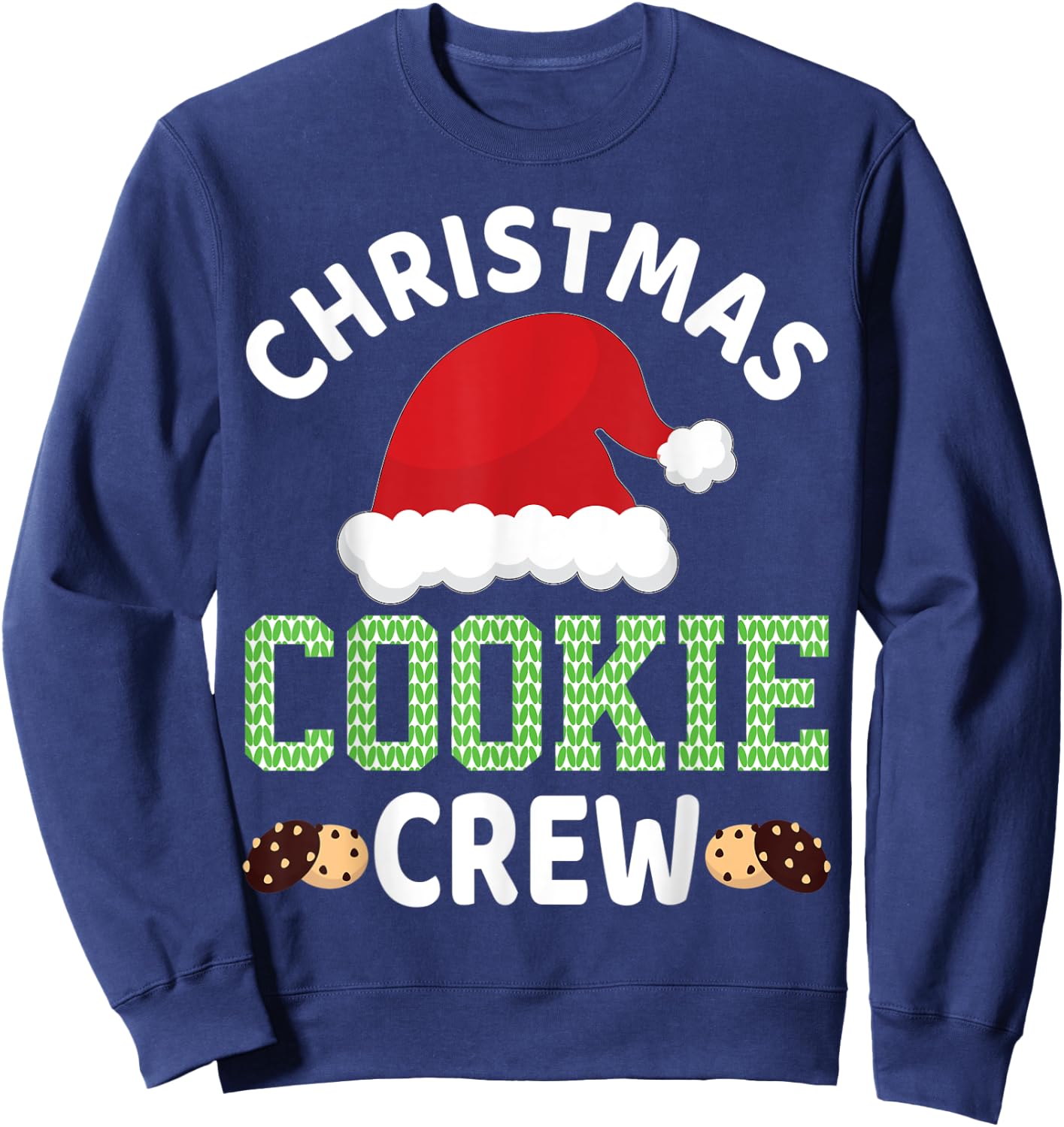 Christmas Santa Hat Gingerbread Cookie Crew Baking Team Sweatshirt - Sweatshirt | Navy