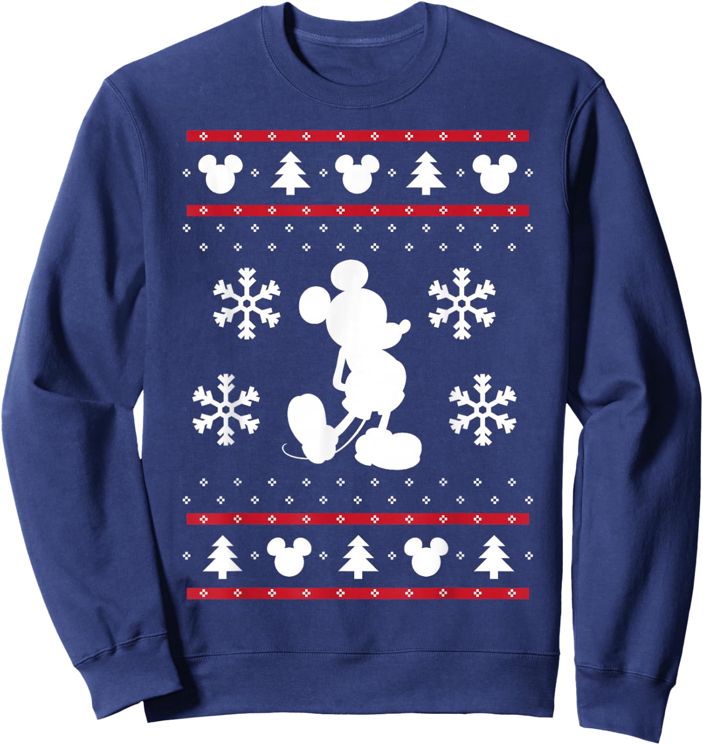 Disney - White Mickey Mouse Holiday Sweatshirt - Sweatshirt | Navy