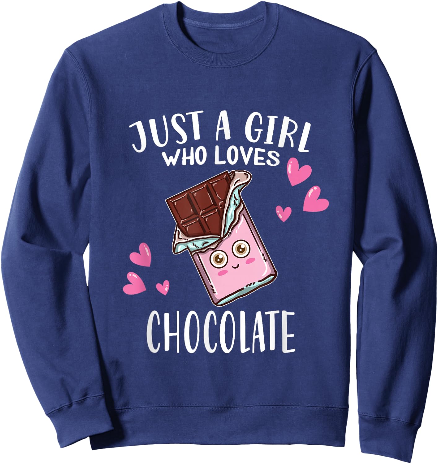 Just A Girl Who Loves Chocolate Lovers Sweatshirt - Sweatshirt | Navy