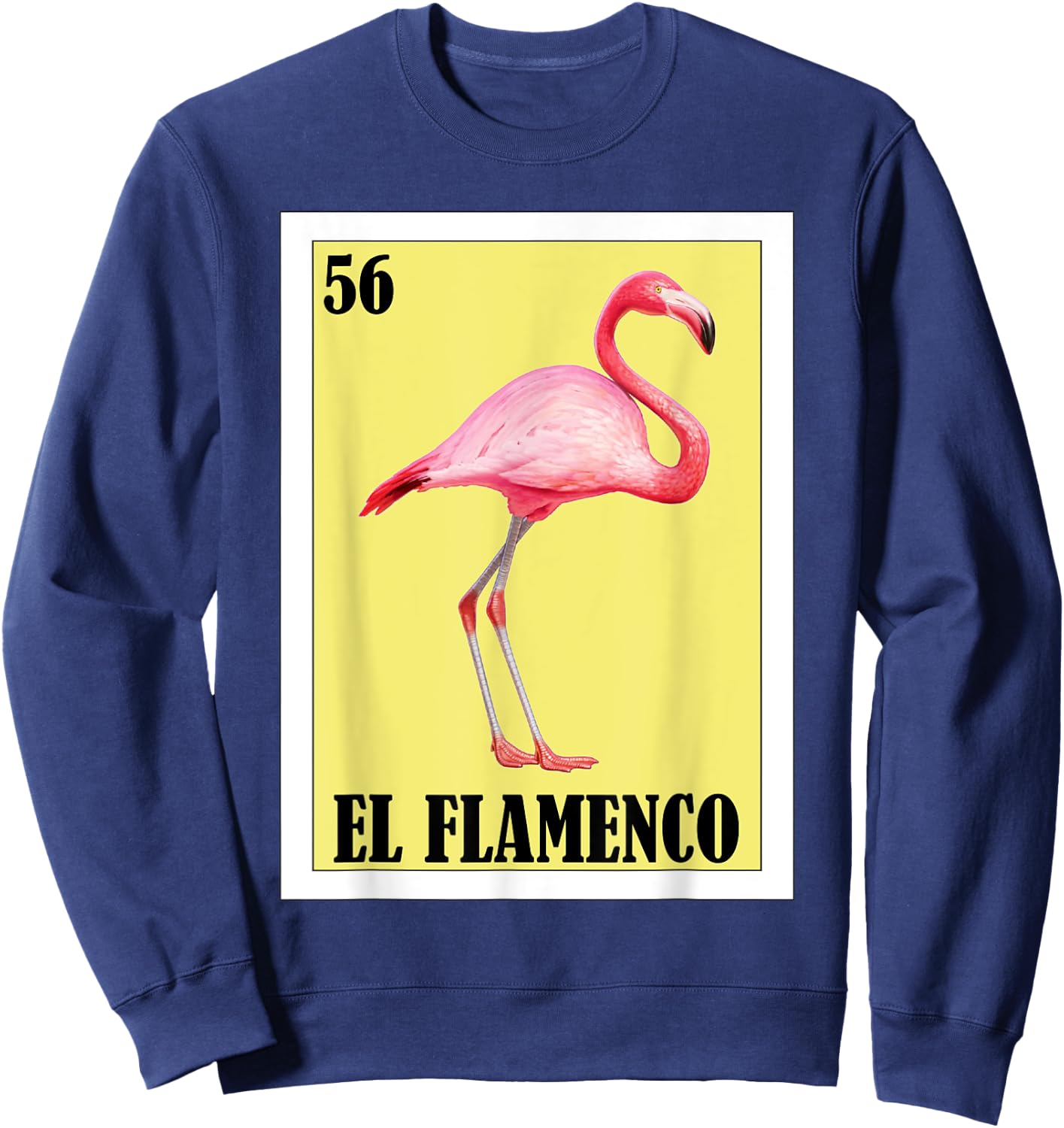 Funny Mexican Flamingo Design - El Flamenco Sweatshirt - Sweatshirt | Navy