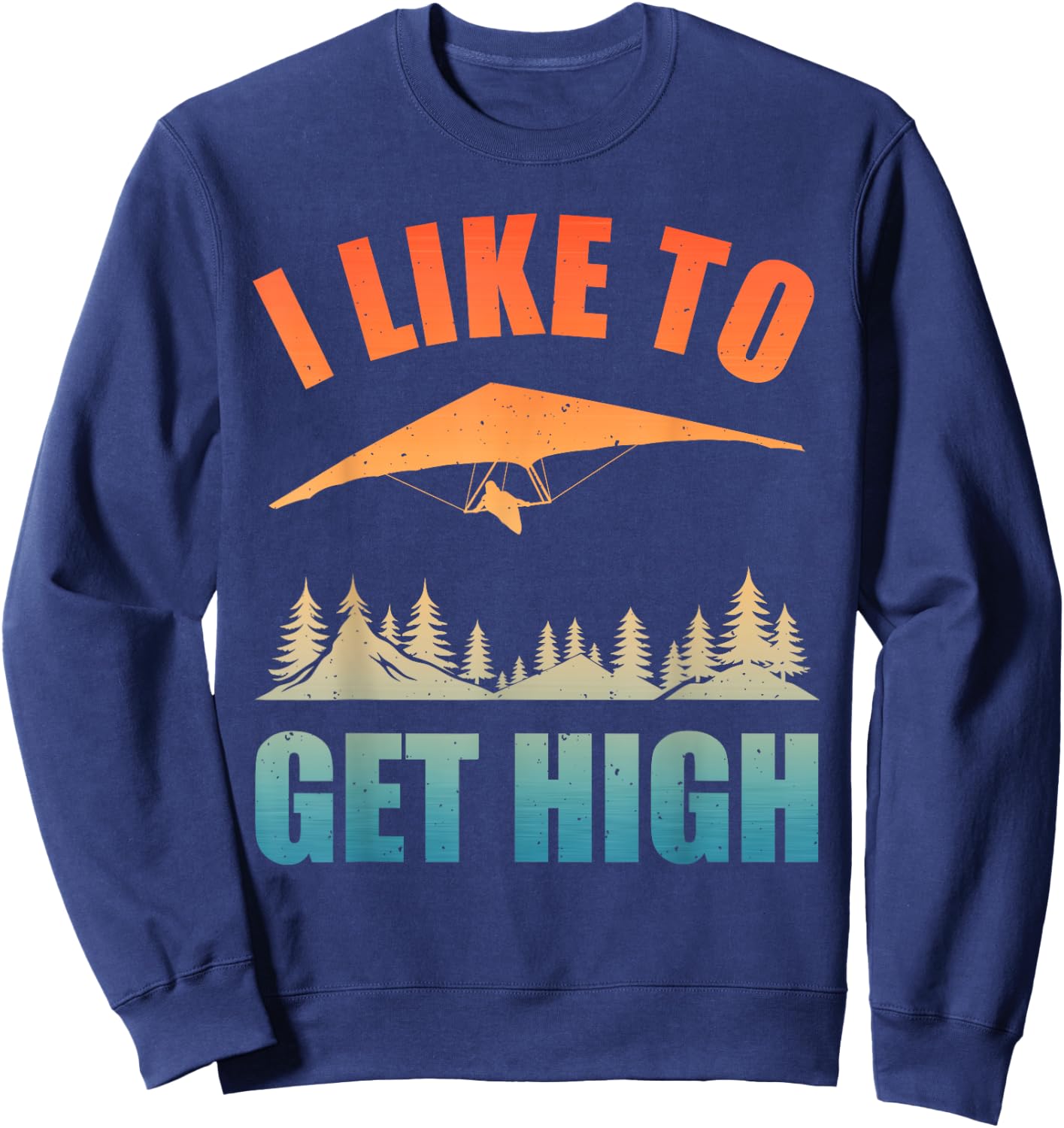 Cool Hang Glider Art Women Hang Glide Hang Gliding Sweatshirt - Sweatshirt | Navy
