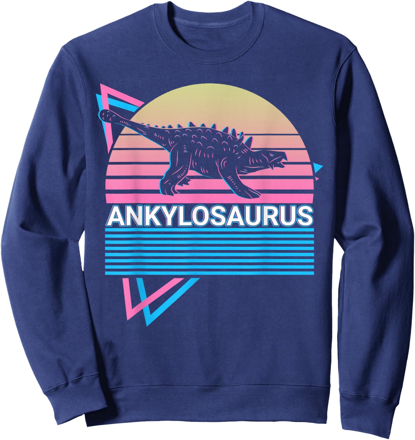 Ankylosaurus Dinosaur Retro Sweatshirt - Sweatshirt | Navy
